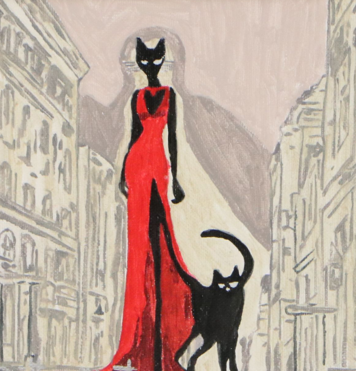 Brittony Martin Acrylic Painting of Catwalk, Circa 2026