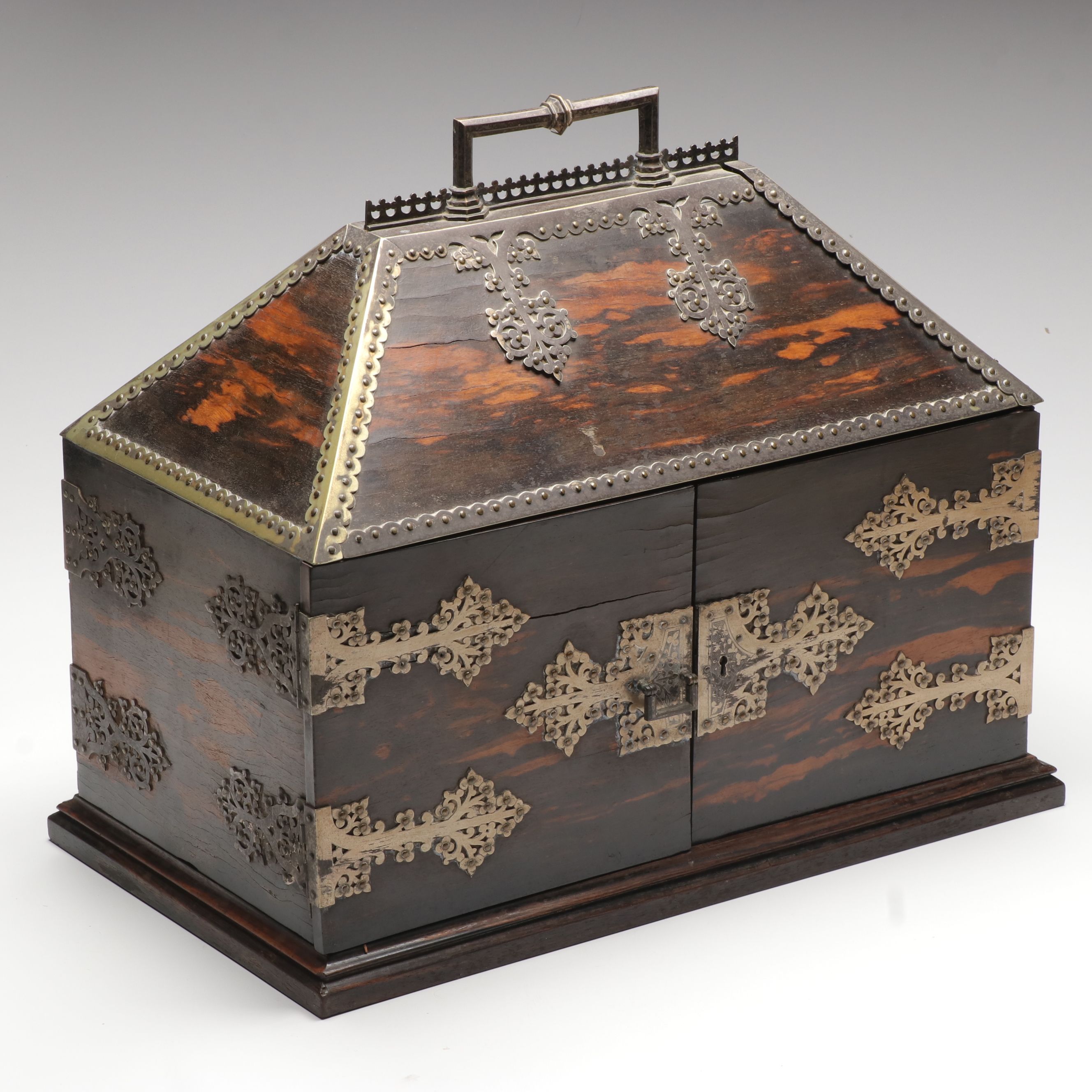 William IV Brass Mounted Calamander Box, First Half 19th Century