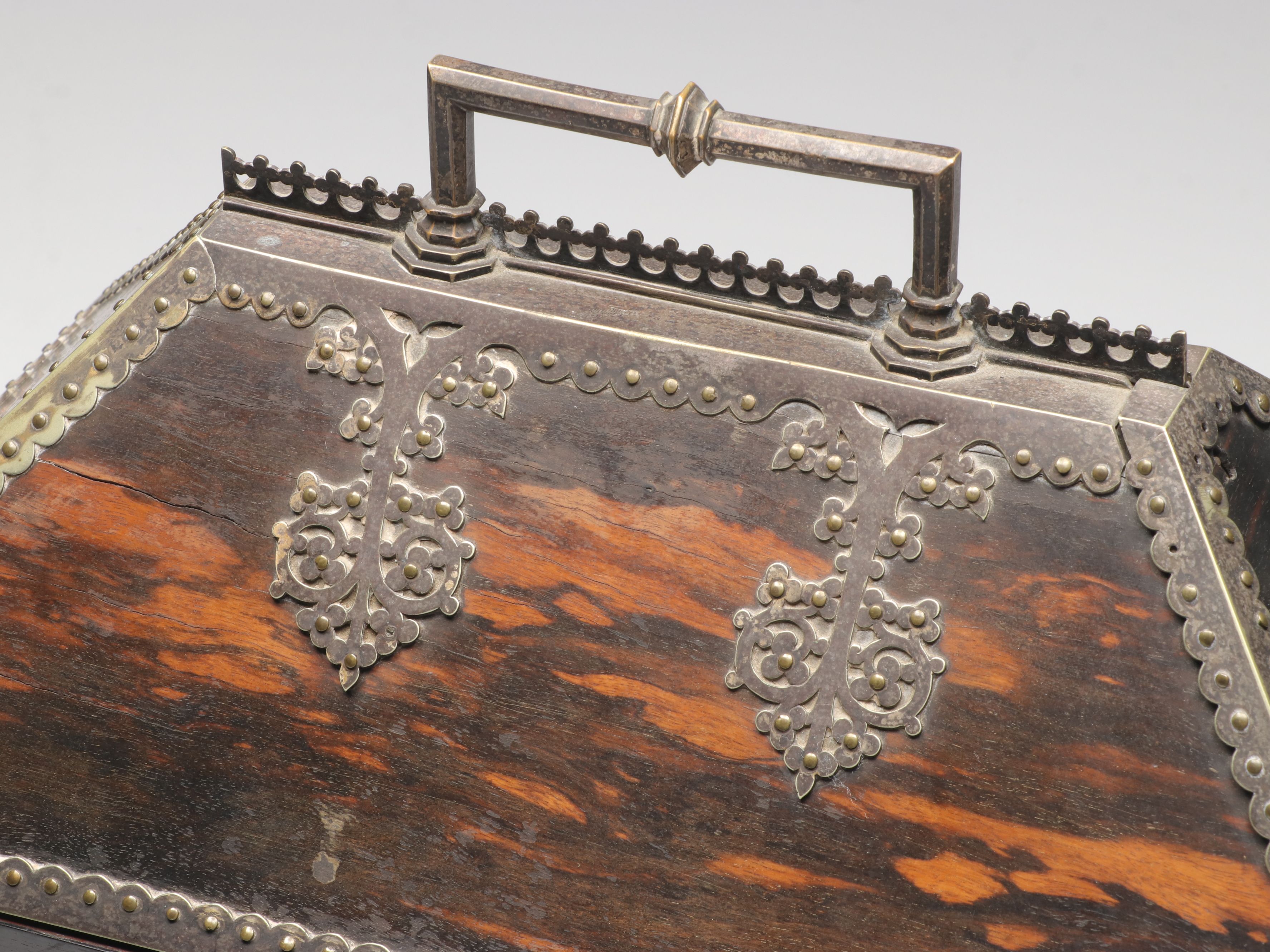 William IV Brass Mounted Calamander Box, First Half 19th Century