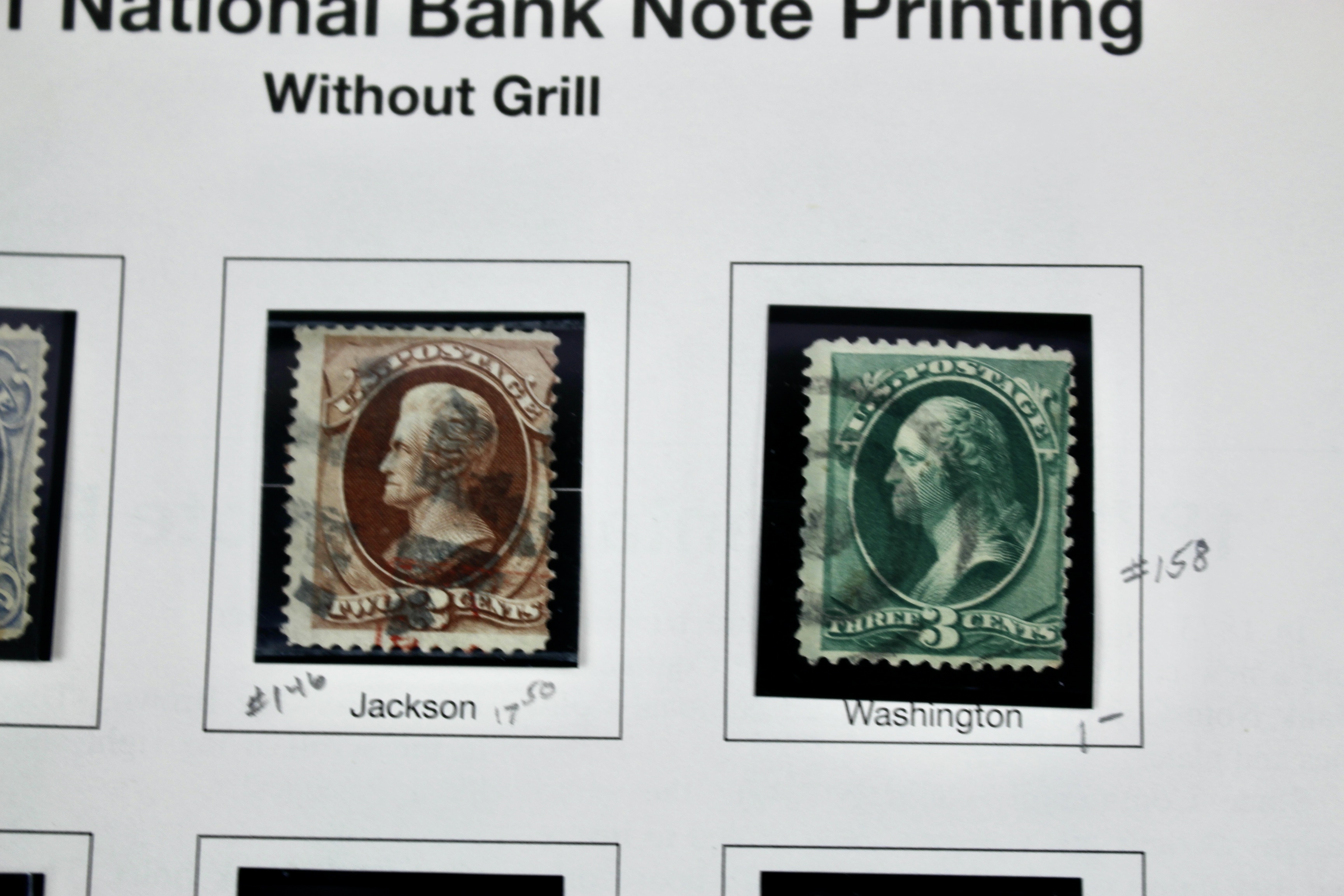 Twenty Classic Early U.S. Postage Stamps, Scott 145 to 179