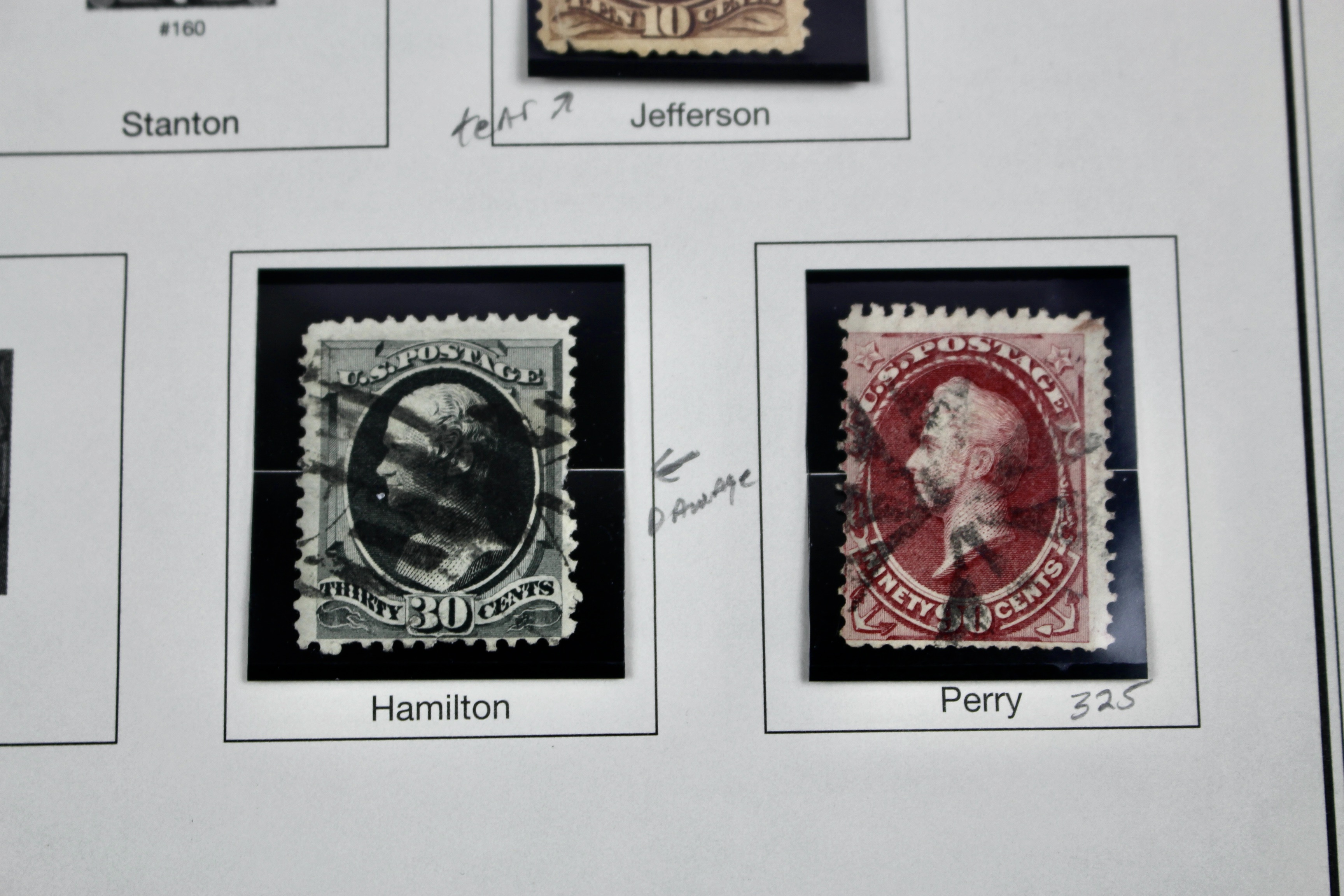 Twenty Classic Early U.S. Postage Stamps, Scott 145 to 179