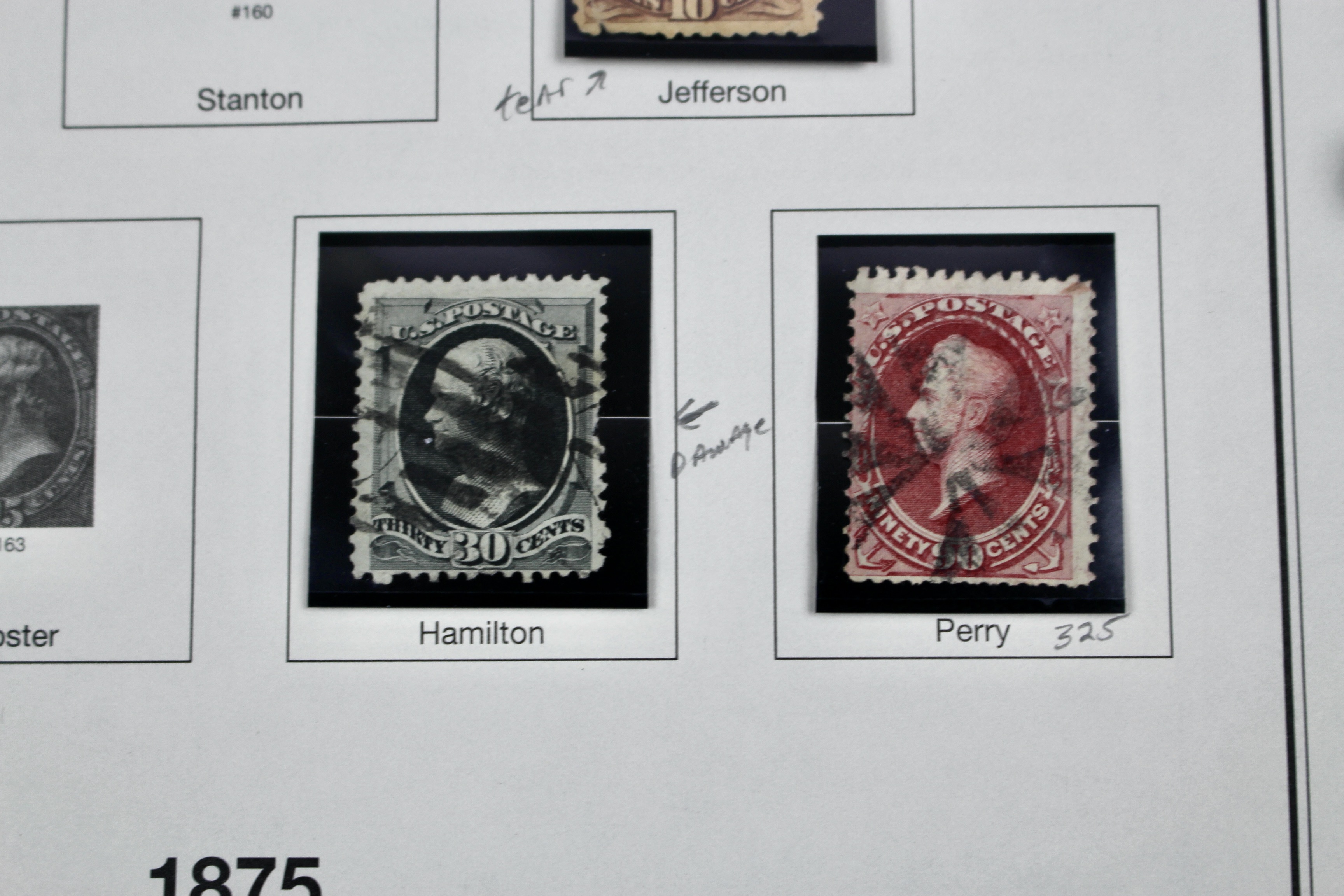 Twenty Classic Early U.S. Postage Stamps, Scott 145 to 179