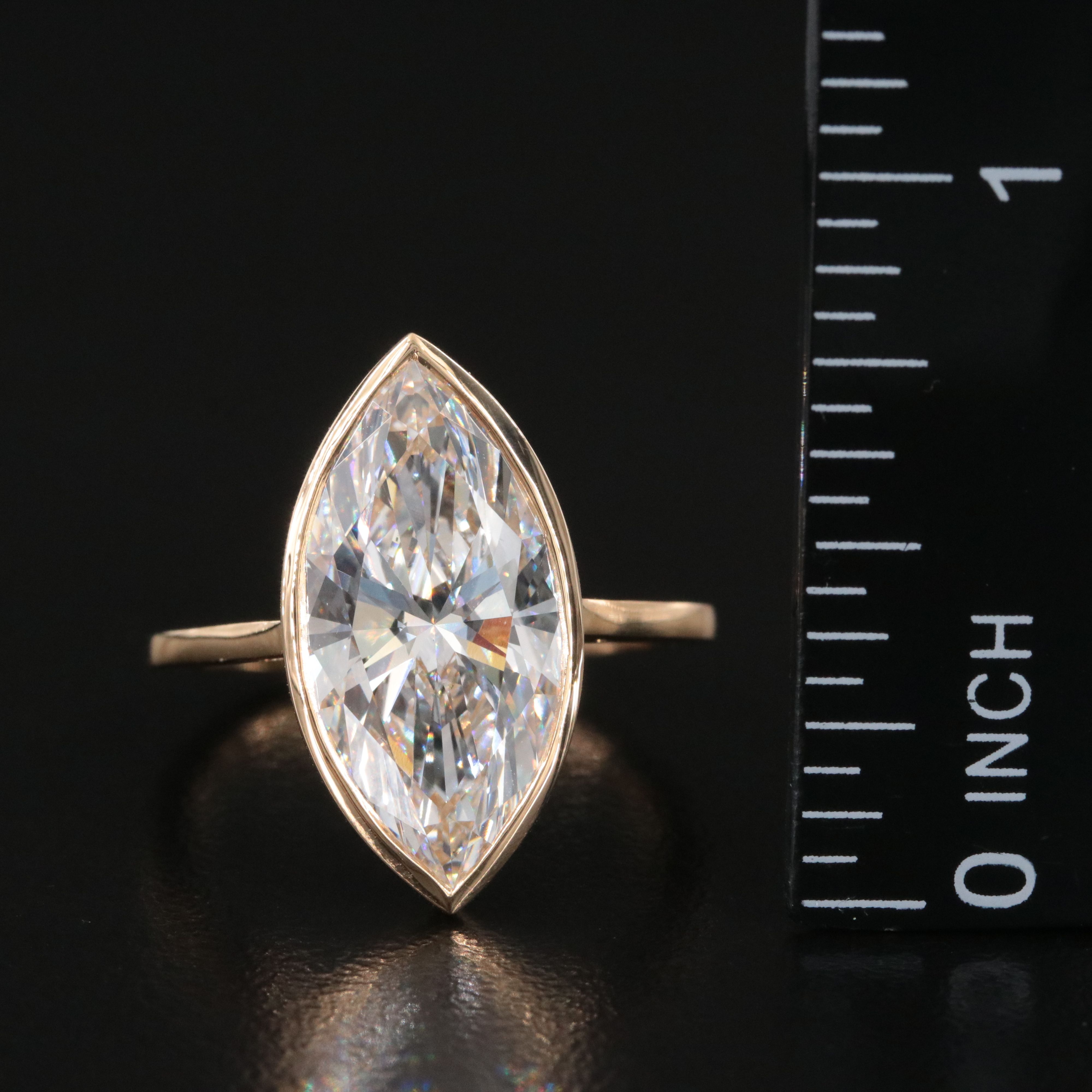 18K 5.09 CT Lab Grown Diamond Solitaire Ring with IGI Report