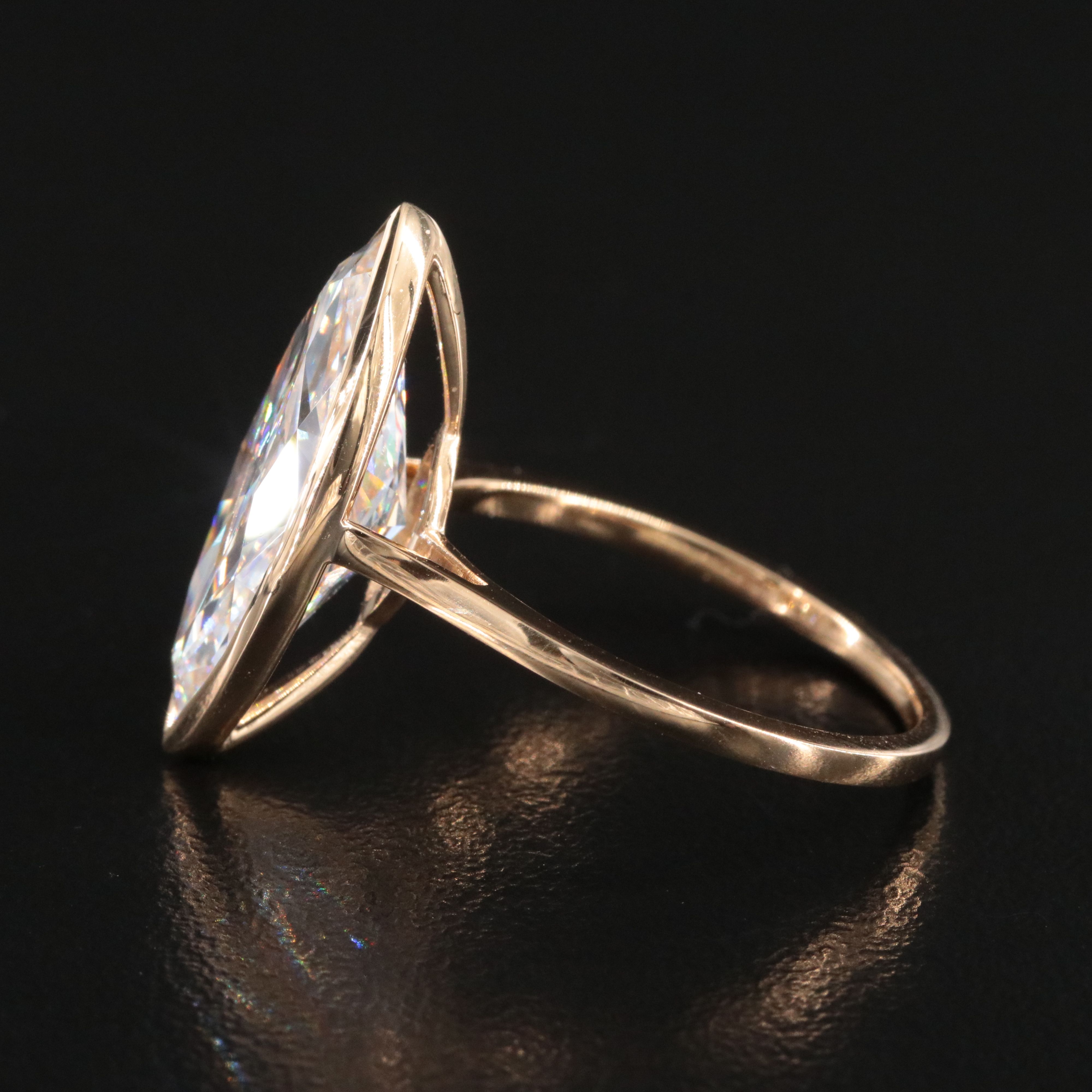 18K 5.09 CT Lab Grown Diamond Solitaire Ring with IGI Report