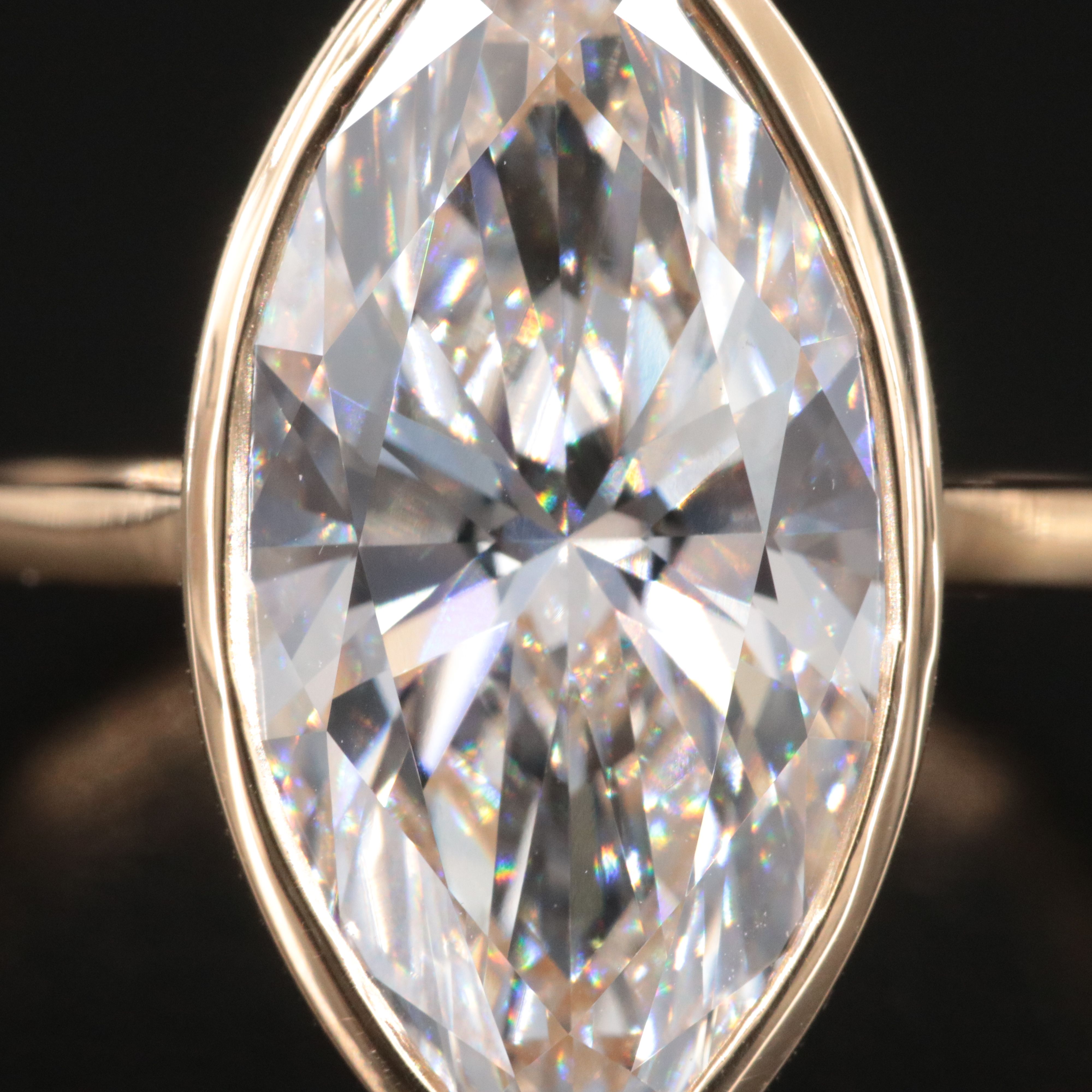 18K 5.09 CT Lab Grown Diamond Solitaire Ring with IGI Report