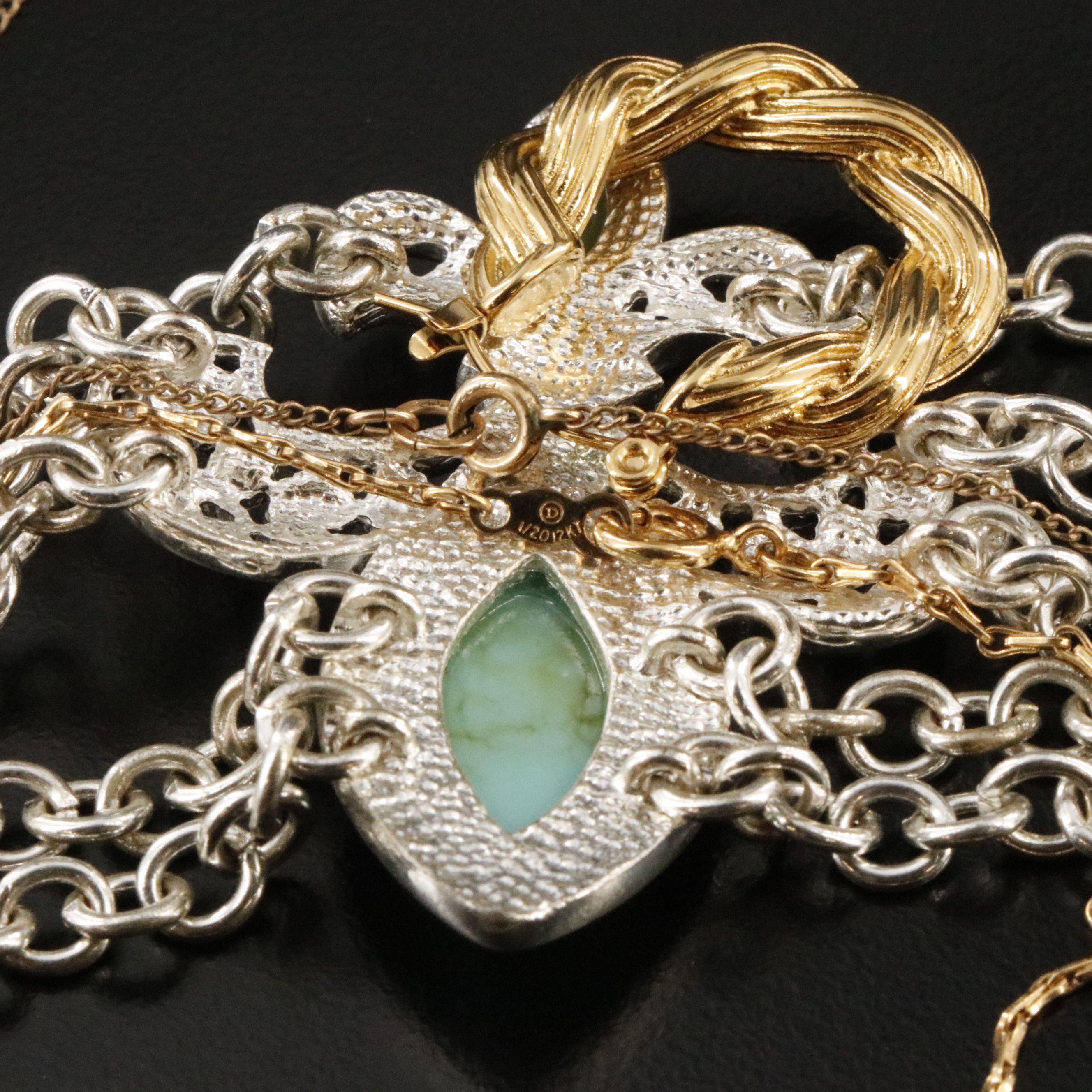 Fleur-de-Lis, Tassel Necklace and Faux Pearl Featured in Jewelry Assortment