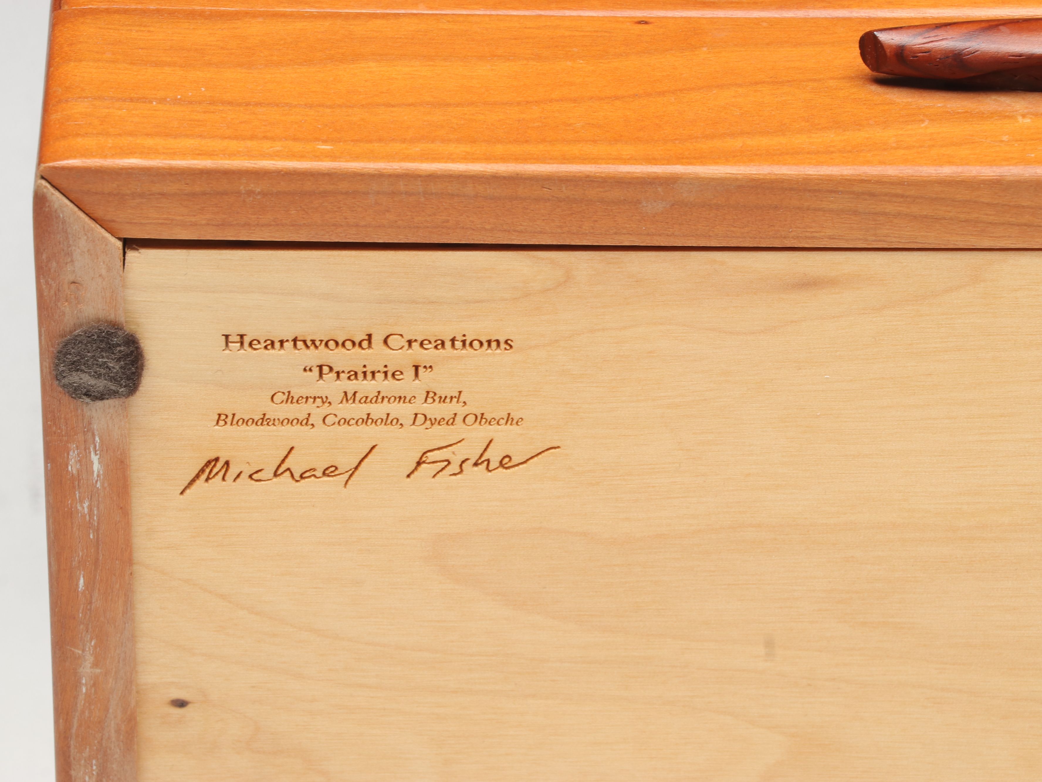 Michael Fisher for Heartwood Creations "Prairie I" Wooden Jewelry Box