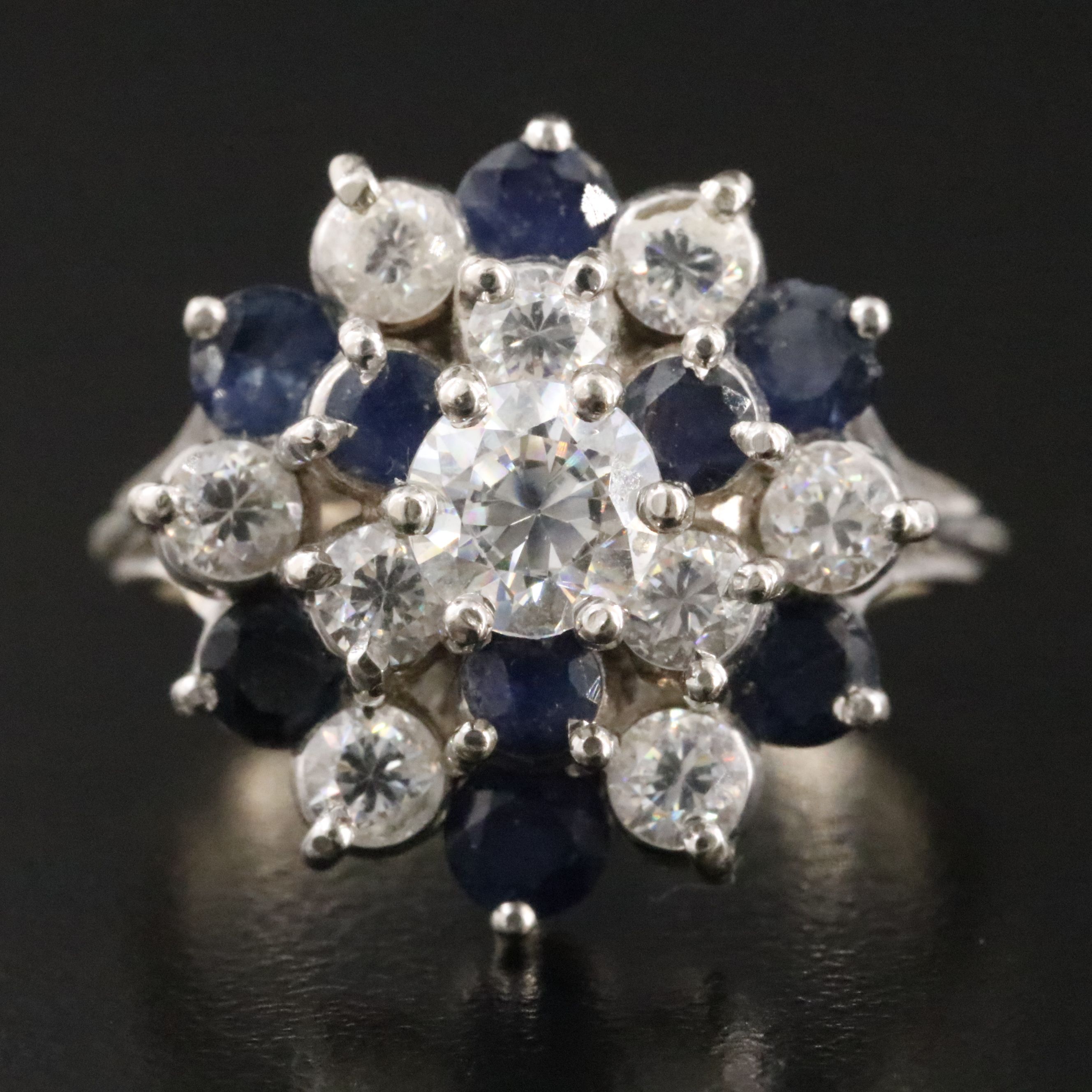 14K Strontium Titanate and Sapphire Ring