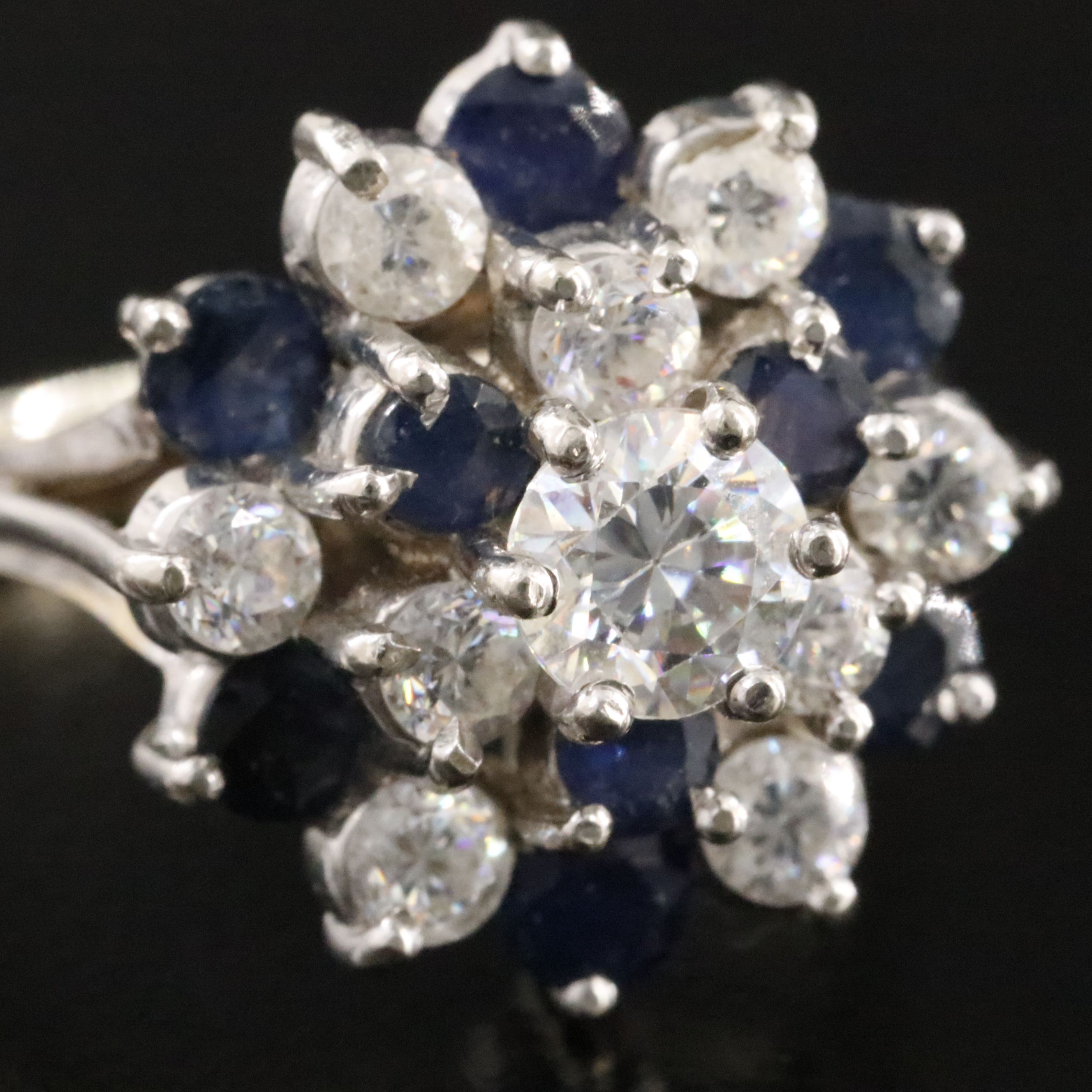 14K Strontium Titanate and Sapphire Ring