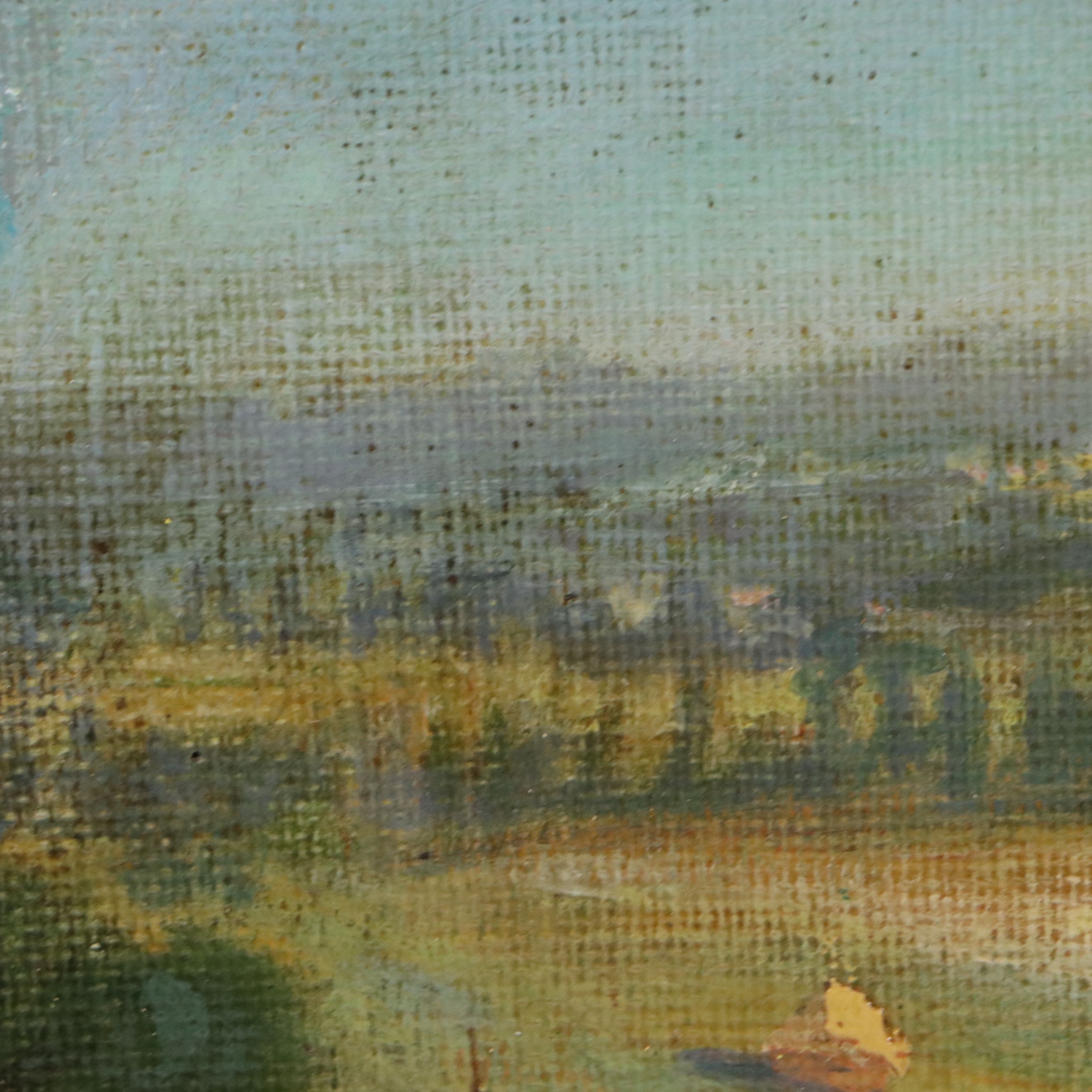 French School Landscape Oil Painting, Early 20th Century