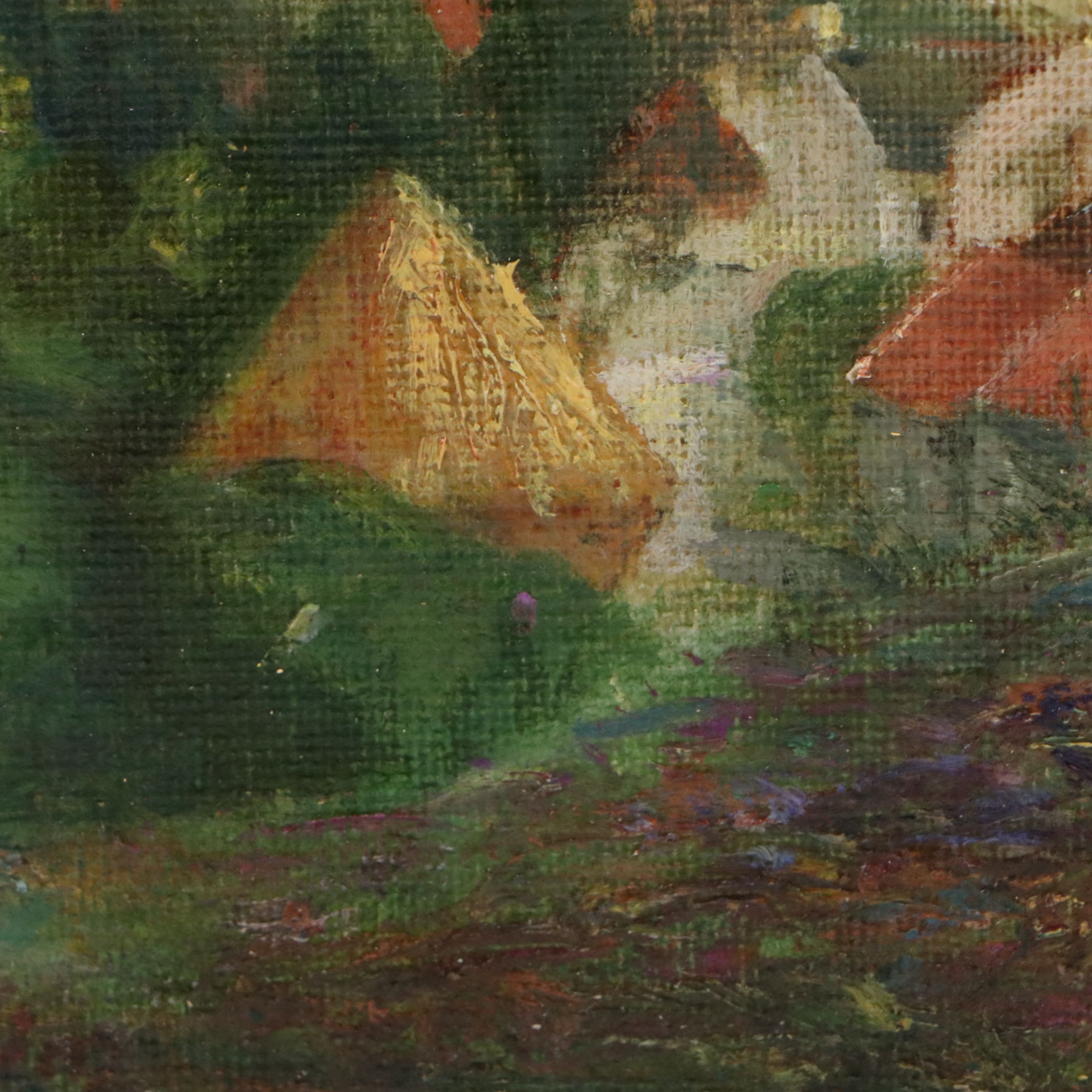 French School Landscape Oil Painting, Early 20th Century