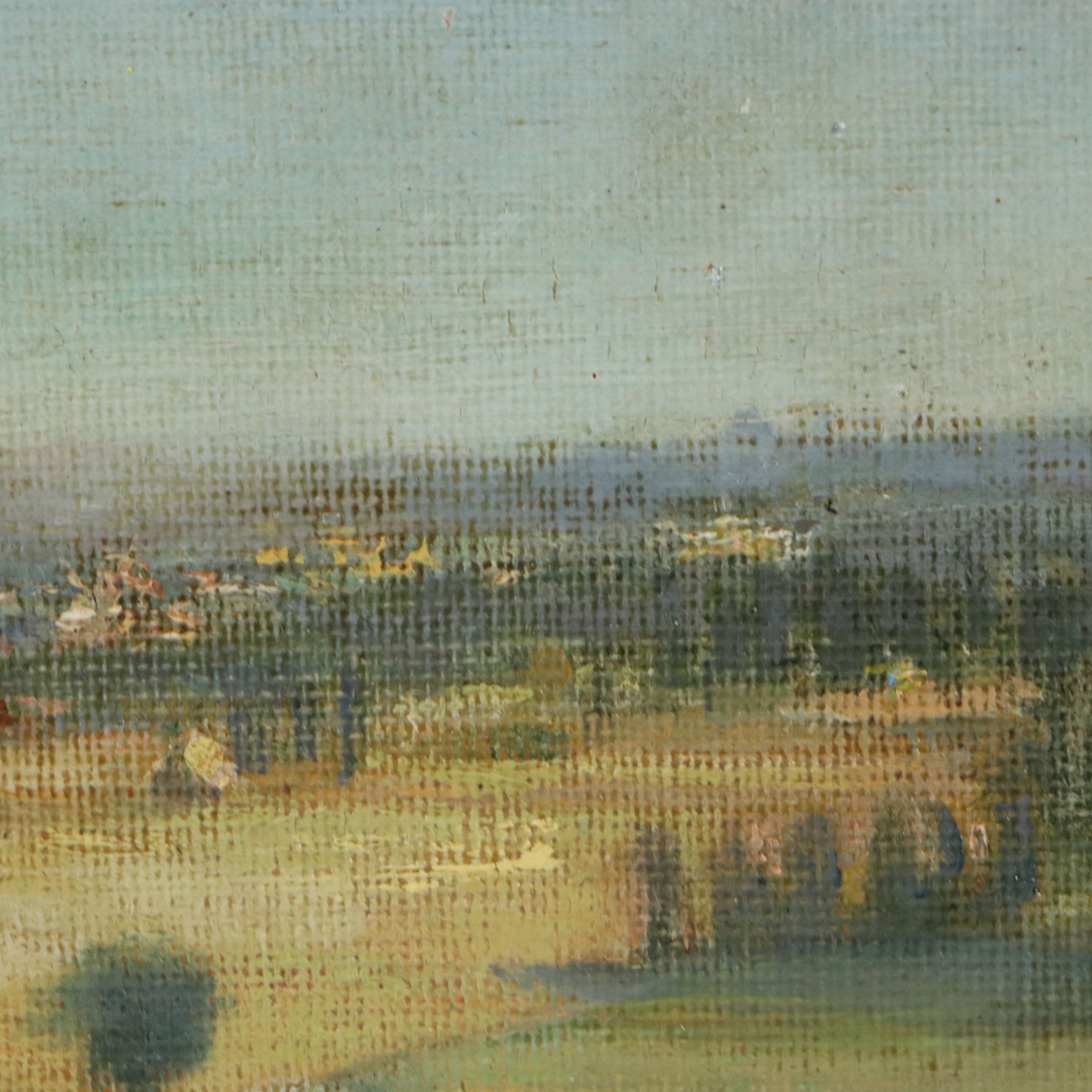 French School Landscape Oil Painting, Early 20th Century