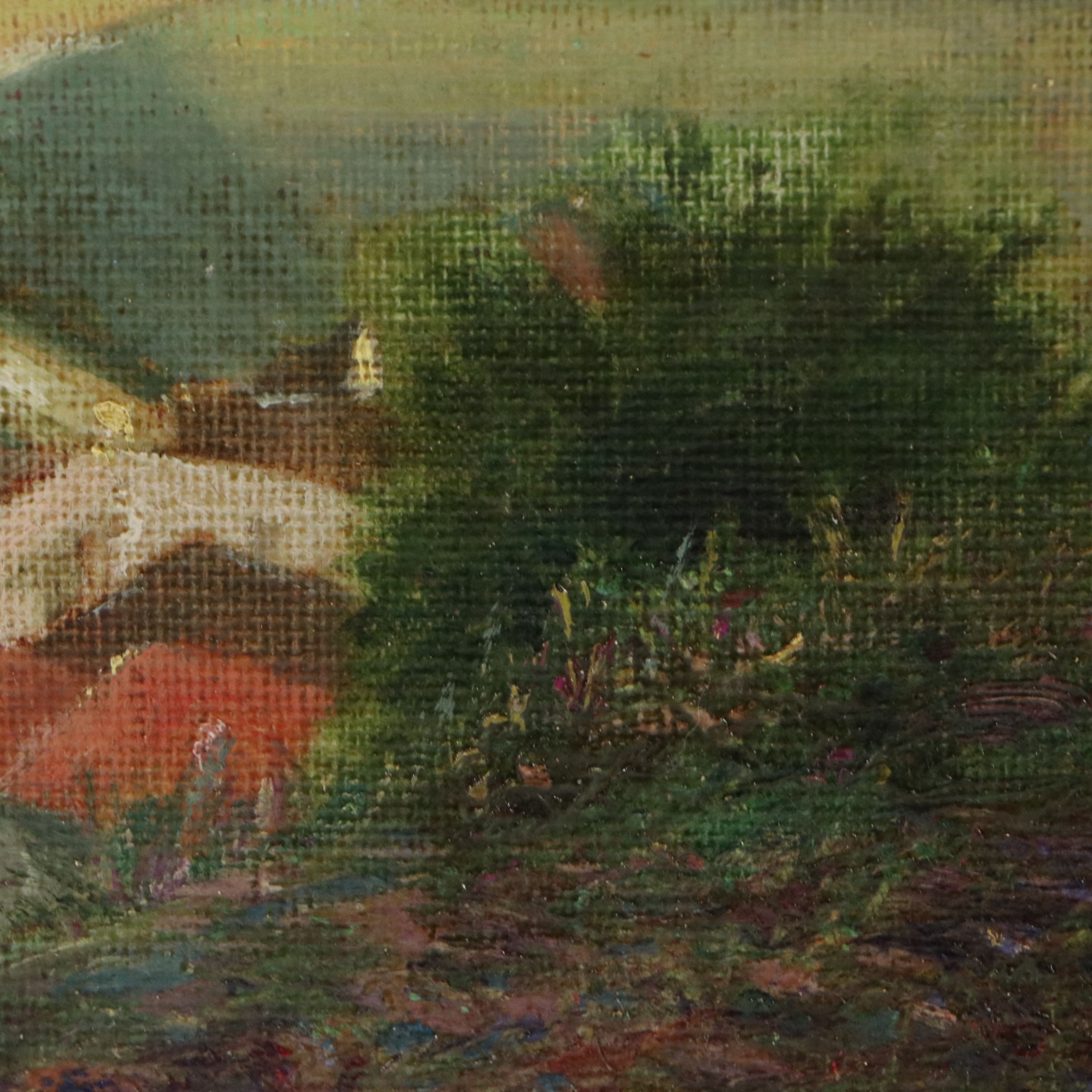 French School Landscape Oil Painting, Early 20th Century
