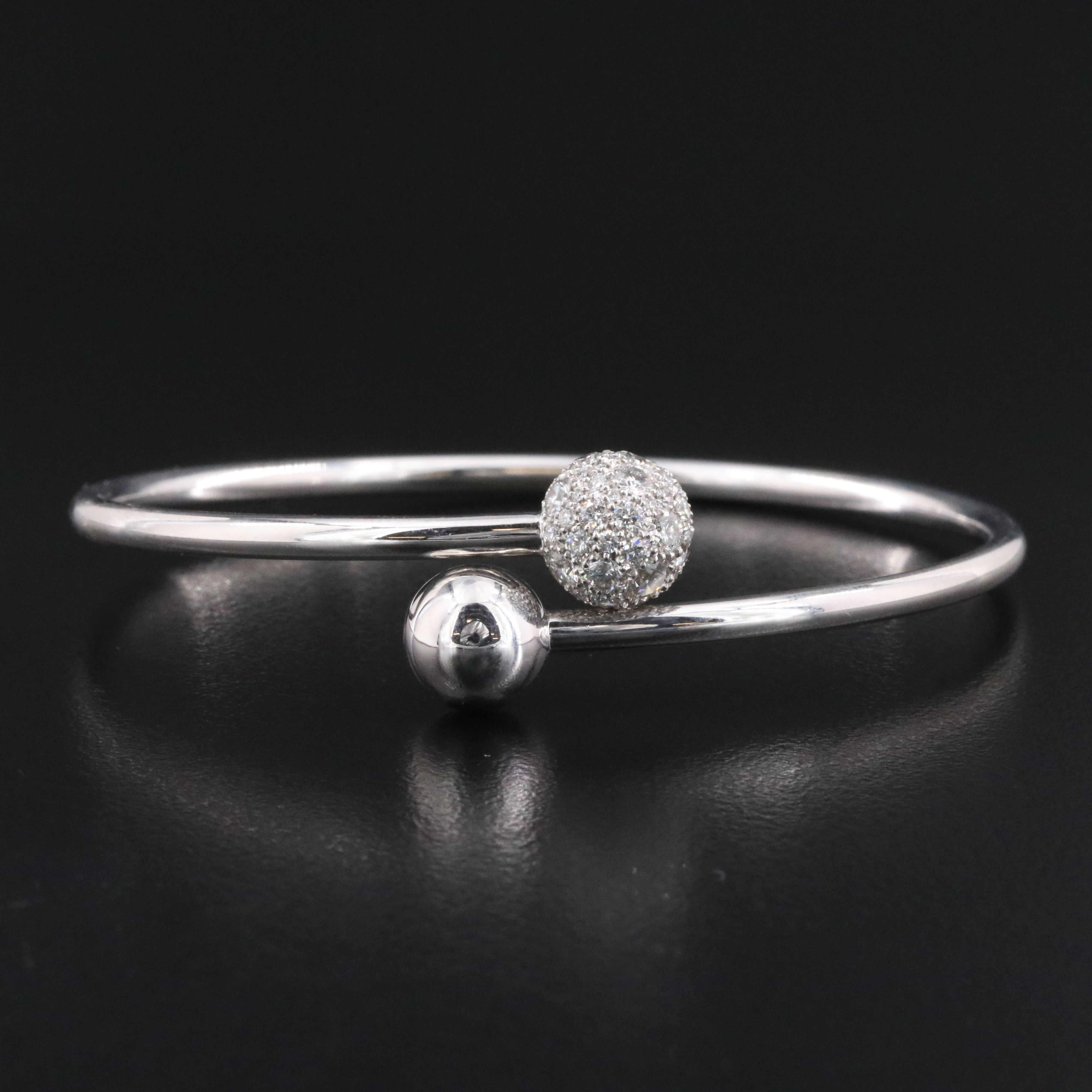 Tiffany & Co. HardWear 18K 0.73 CTW Diamond Ball Bypass Bracelet
