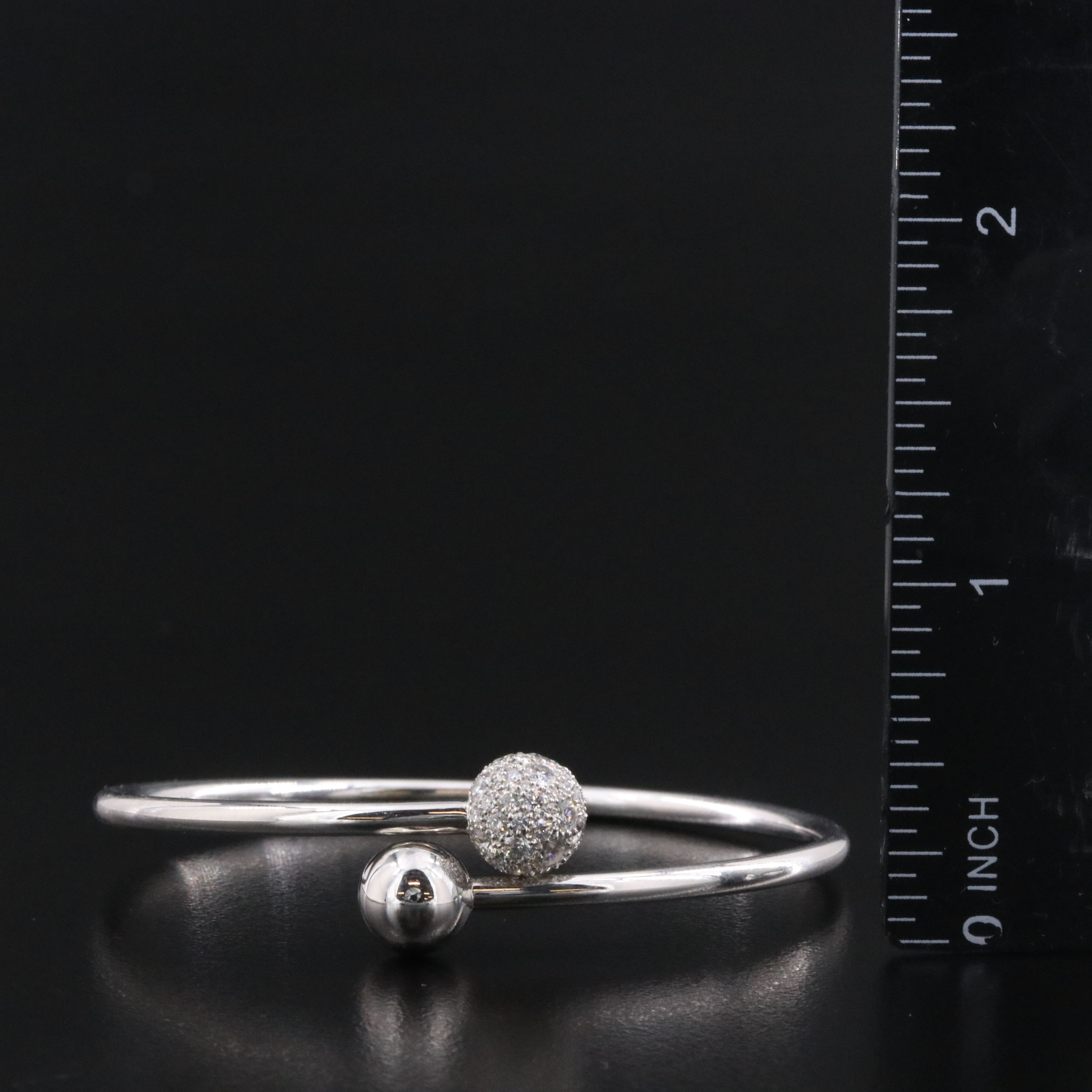 Tiffany & Co. HardWear 18K 0.73 CTW Diamond Ball Bypass Bracelet