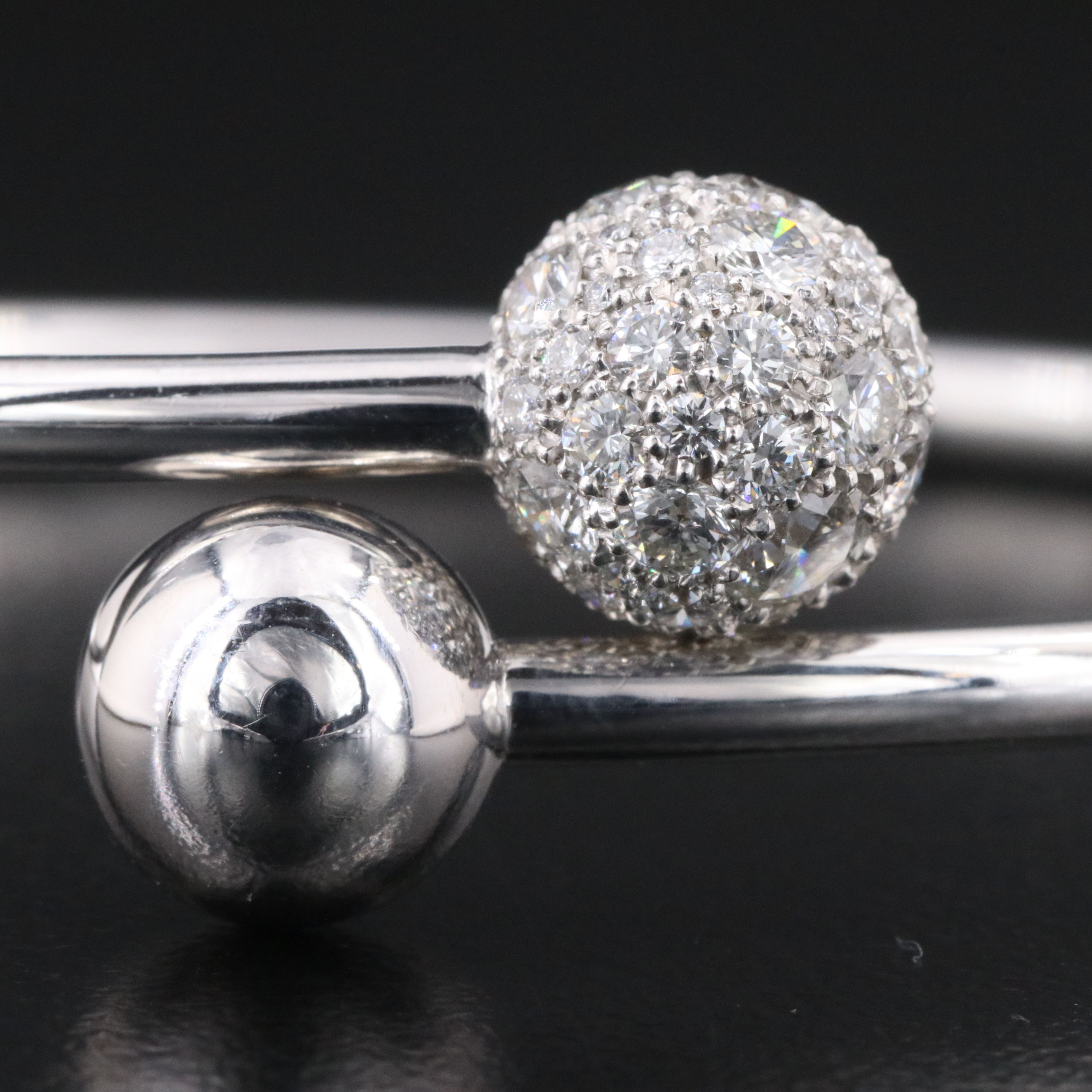 Tiffany & Co. HardWear 18K 0.73 CTW Diamond Ball Bypass Bracelet