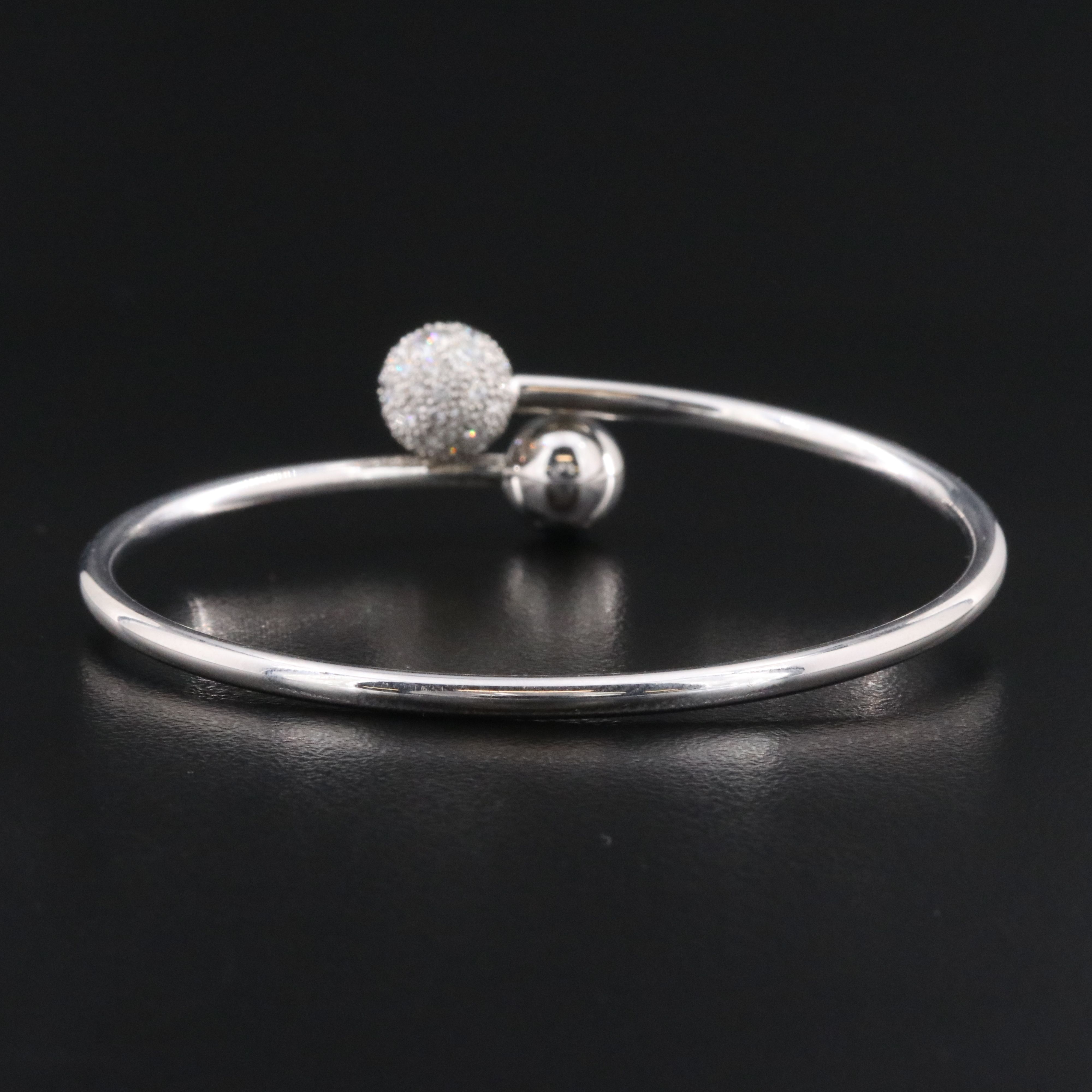 Tiffany & Co. HardWear 18K 0.73 CTW Diamond Ball Bypass Bracelet