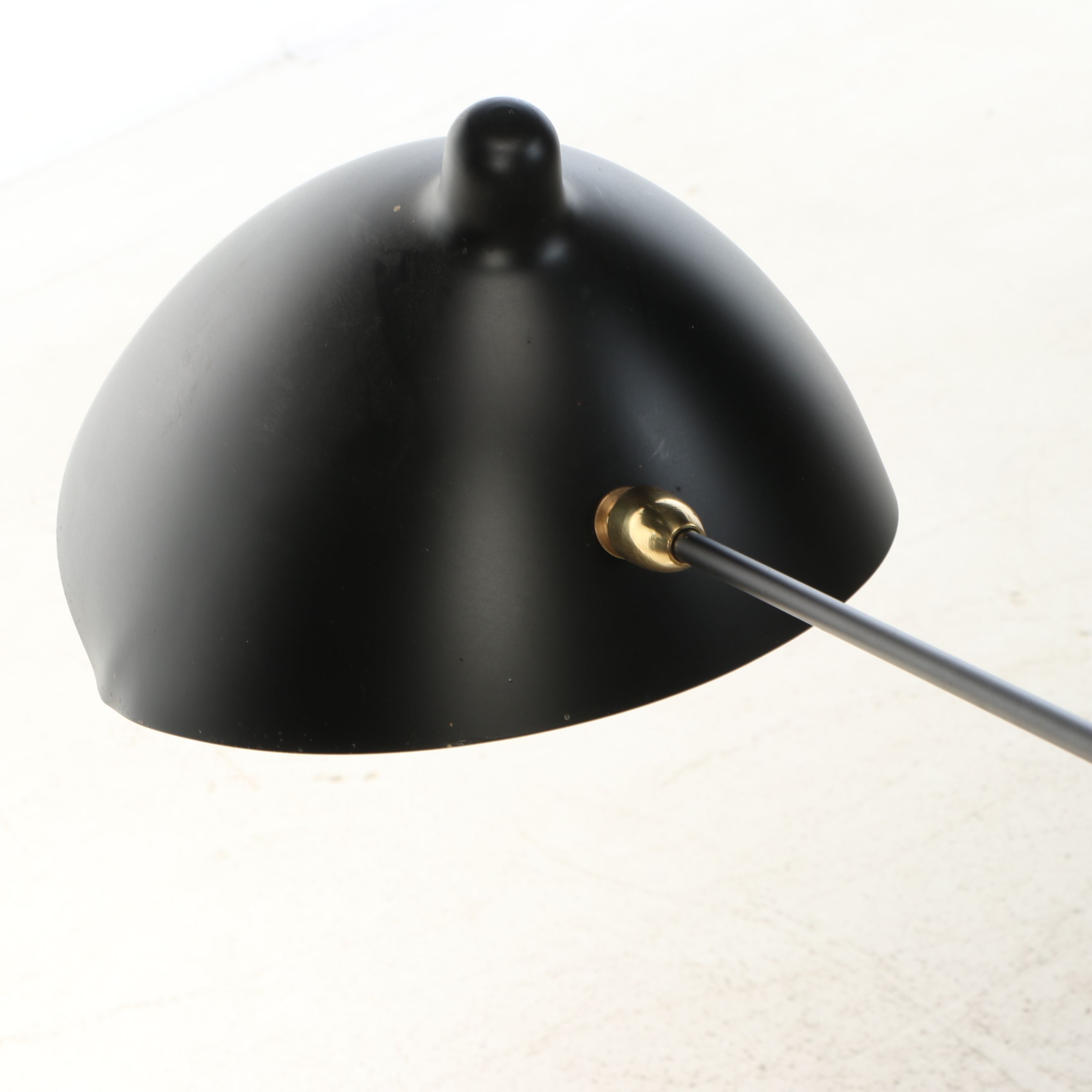 French Industrial Style Matte Black Pivoting Wall Lights, Manner of Mouille