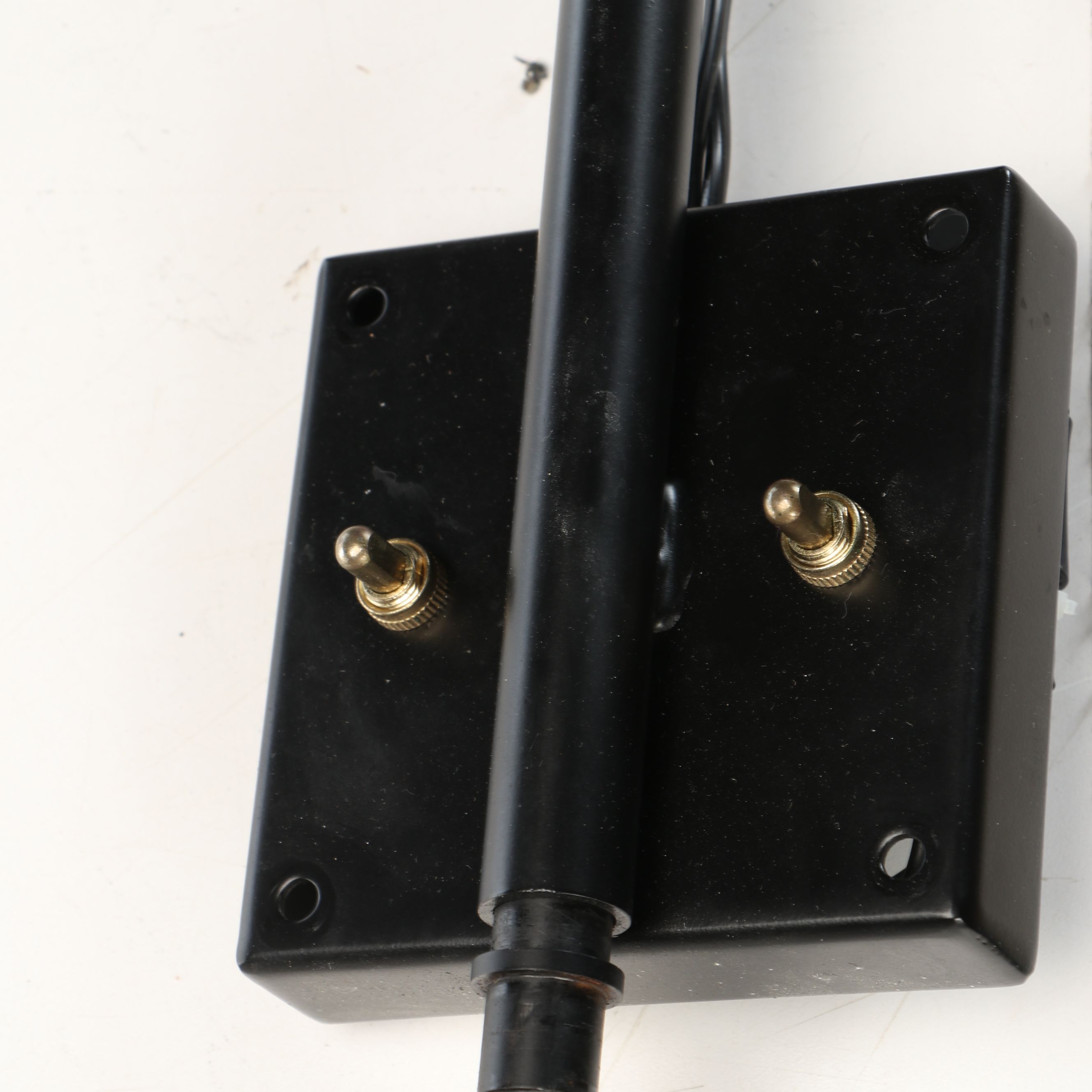 French Industrial Style Matte Black Pivoting Wall Lights, Manner of Mouille