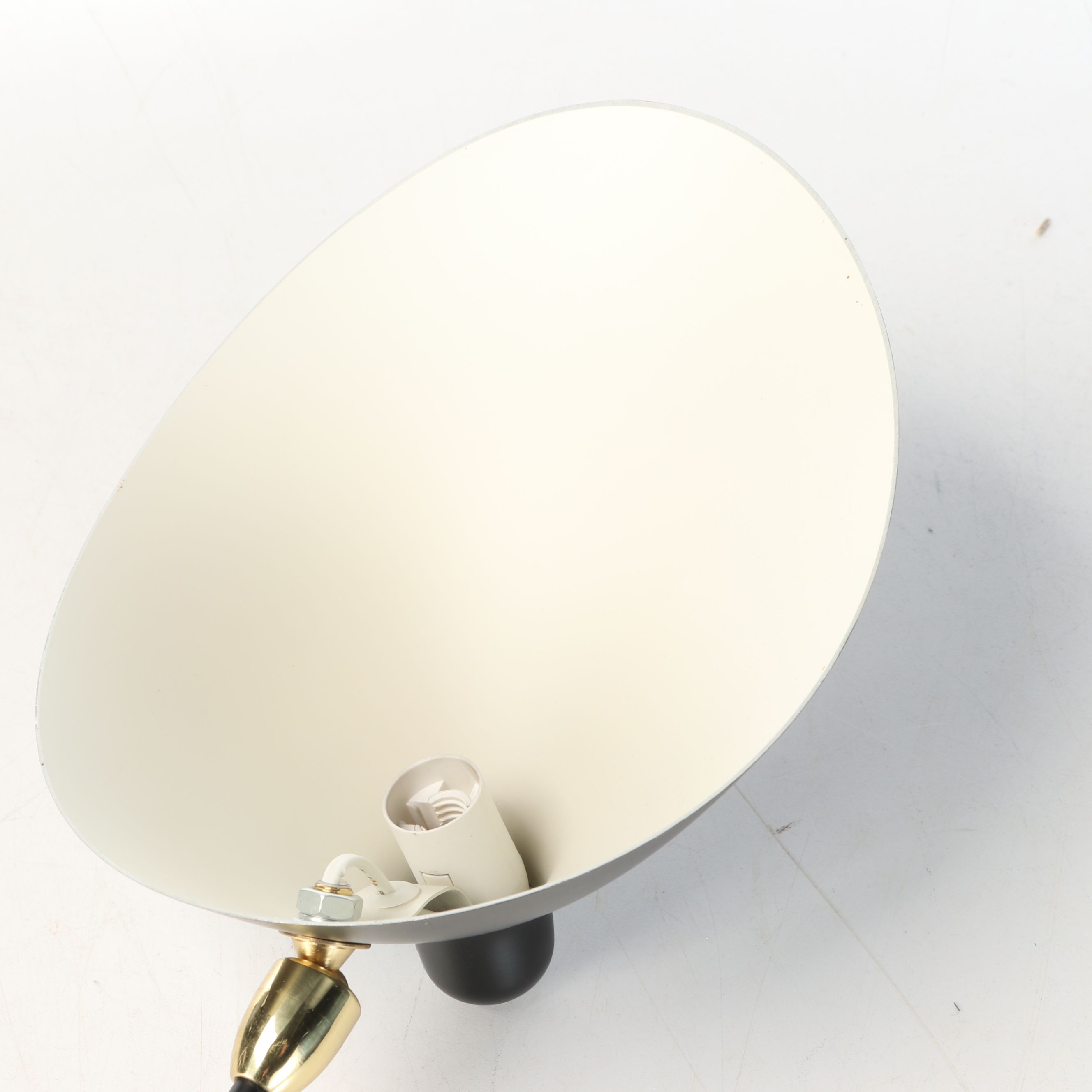 French Industrial Style Matte Black Pivoting Wall Lights, Manner of Mouille