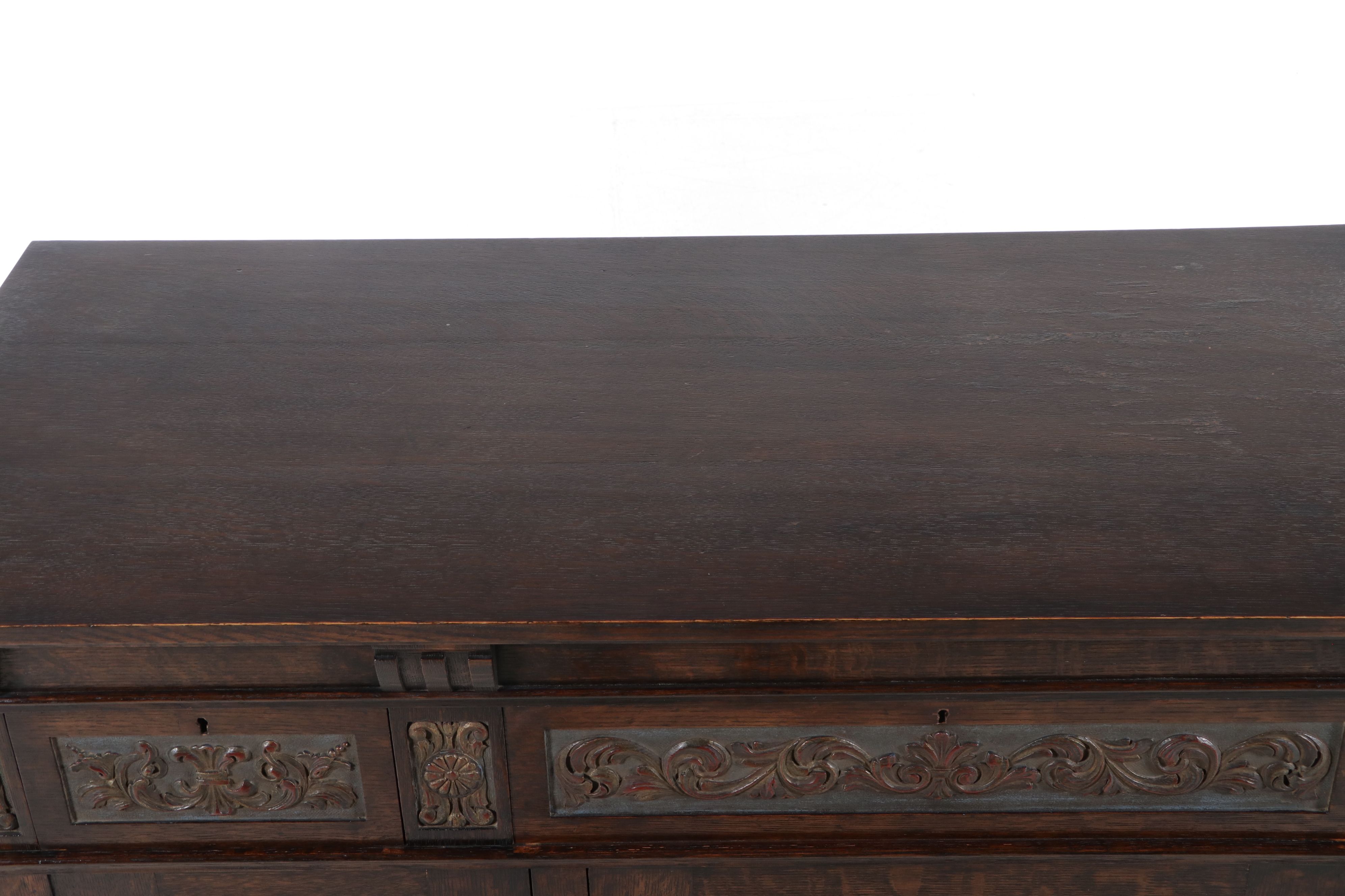 Jacobean Revival Oak Court Cupboard