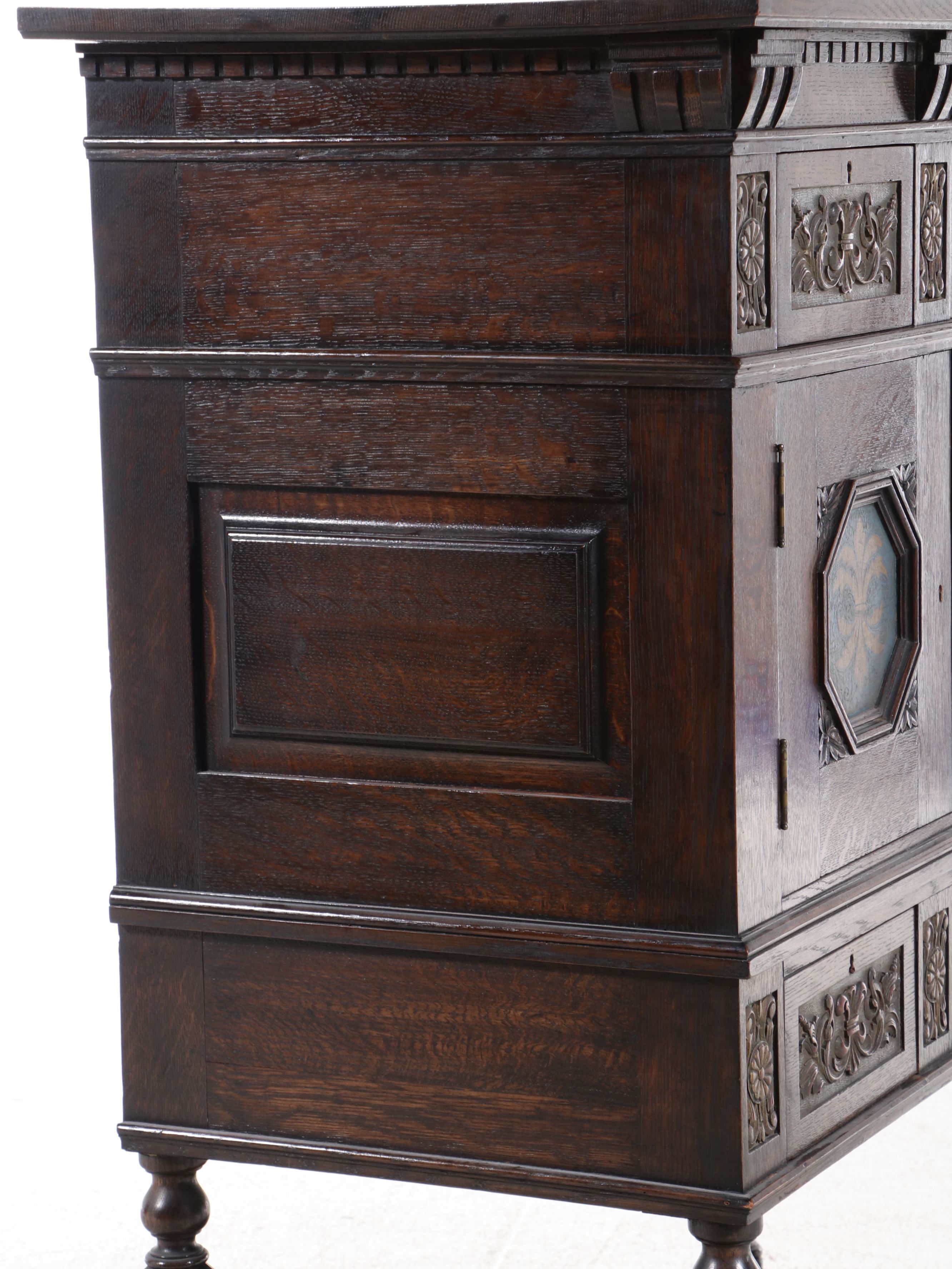 Jacobean Revival Oak Court Cupboard