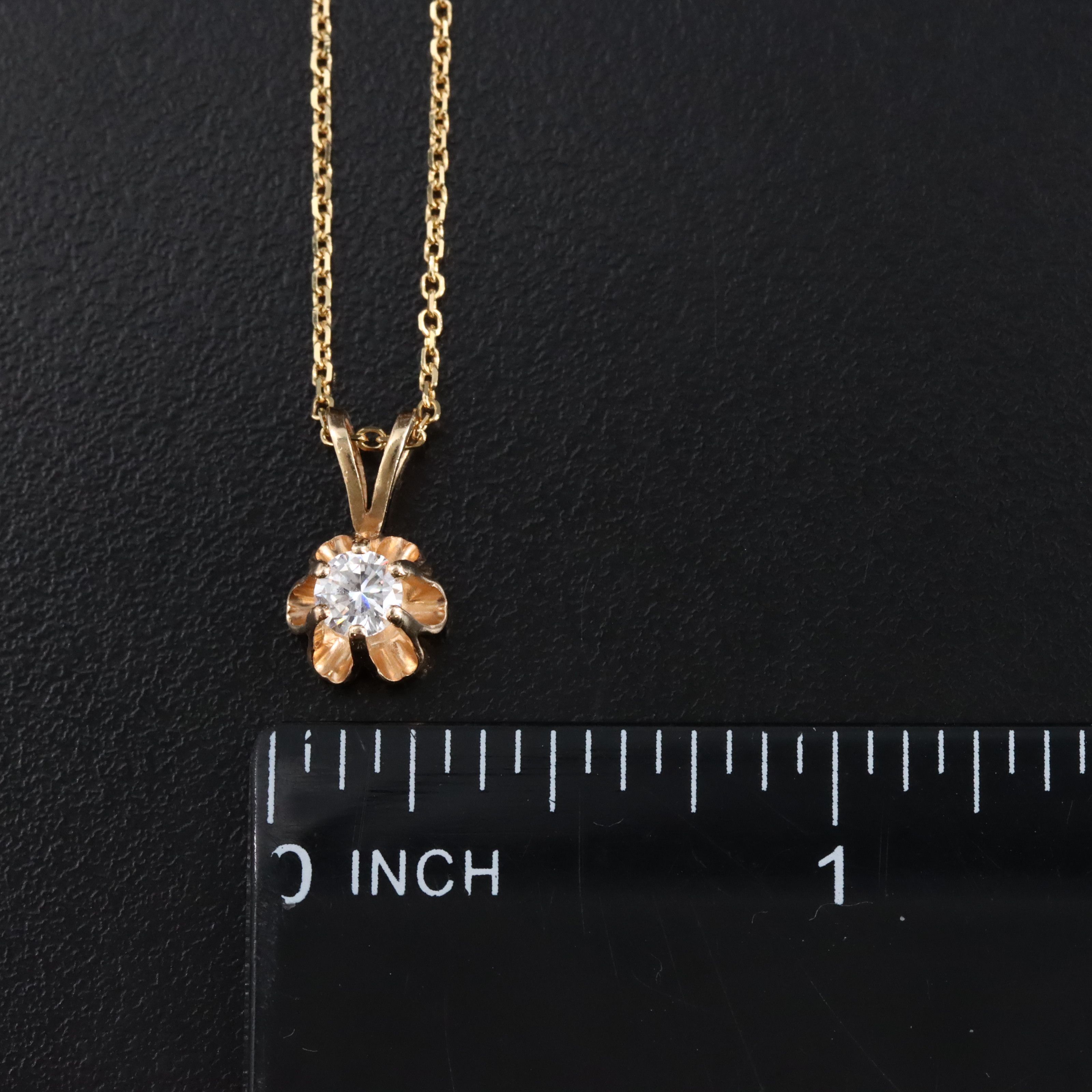 14K CZ Stud Earrings and Pendant Necklace