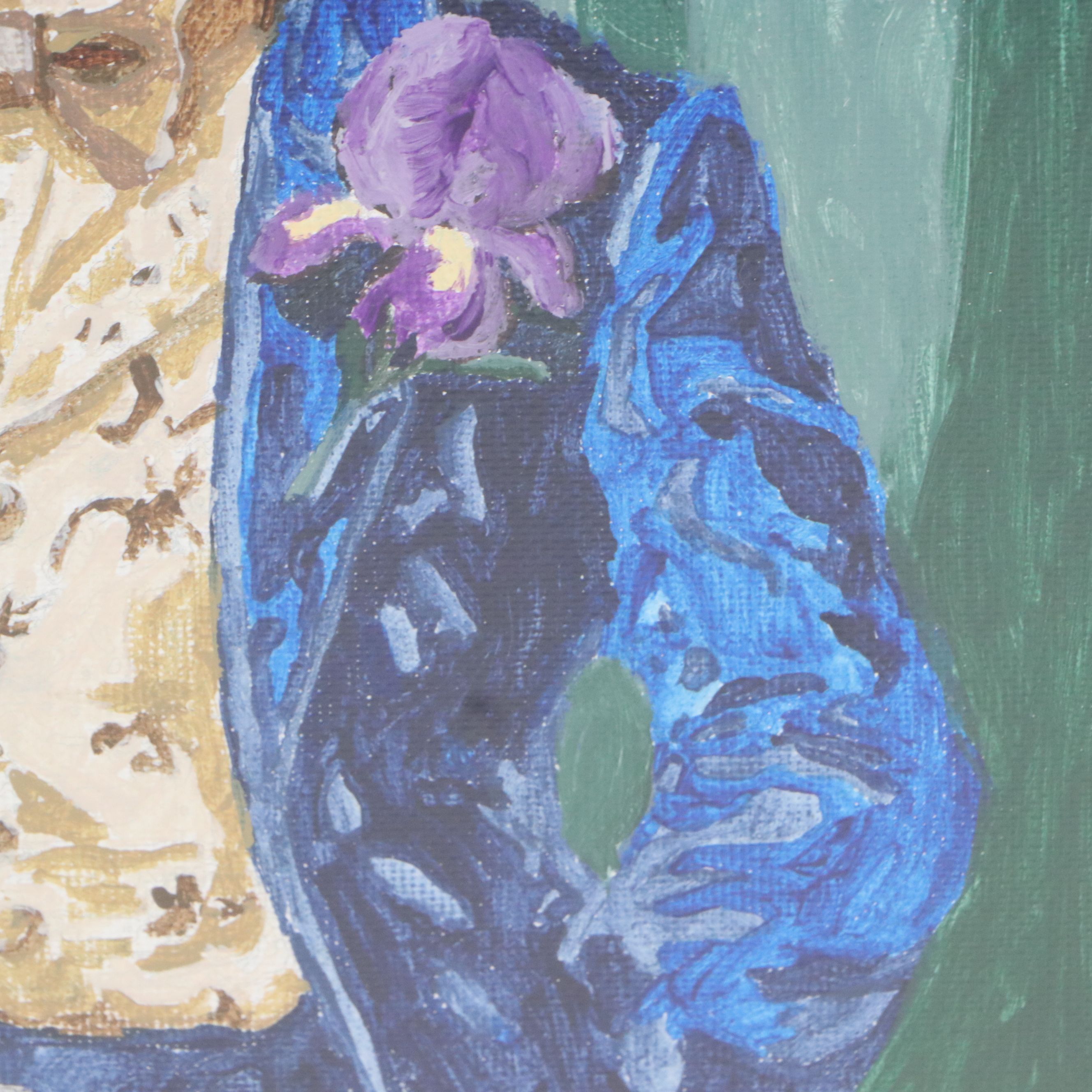 Brittony Martin Acrylic Painting of Dapper Rabbit, Circa 2026