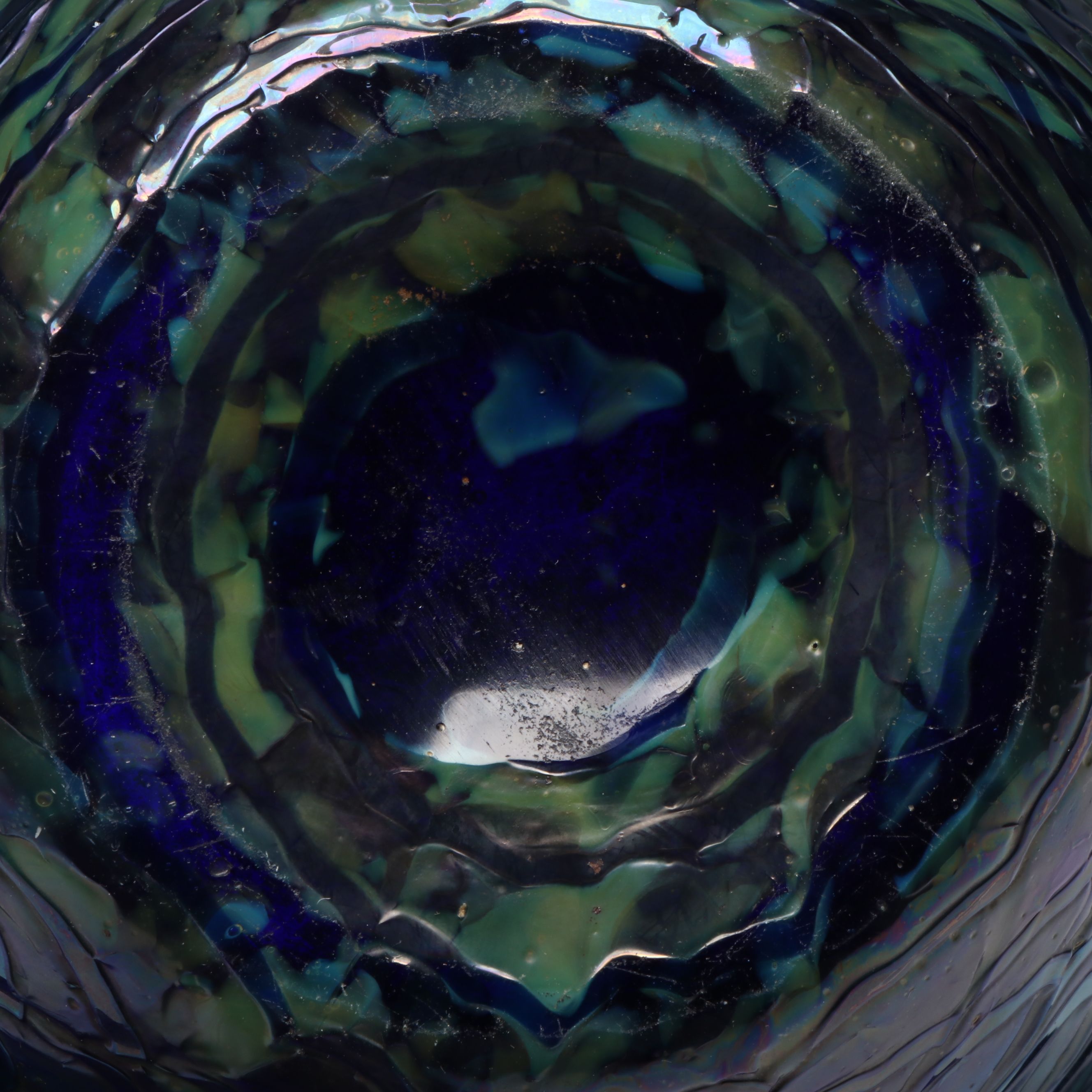 Kralik Austrian Art Glass Fish Scale Vase, Early 20th Century