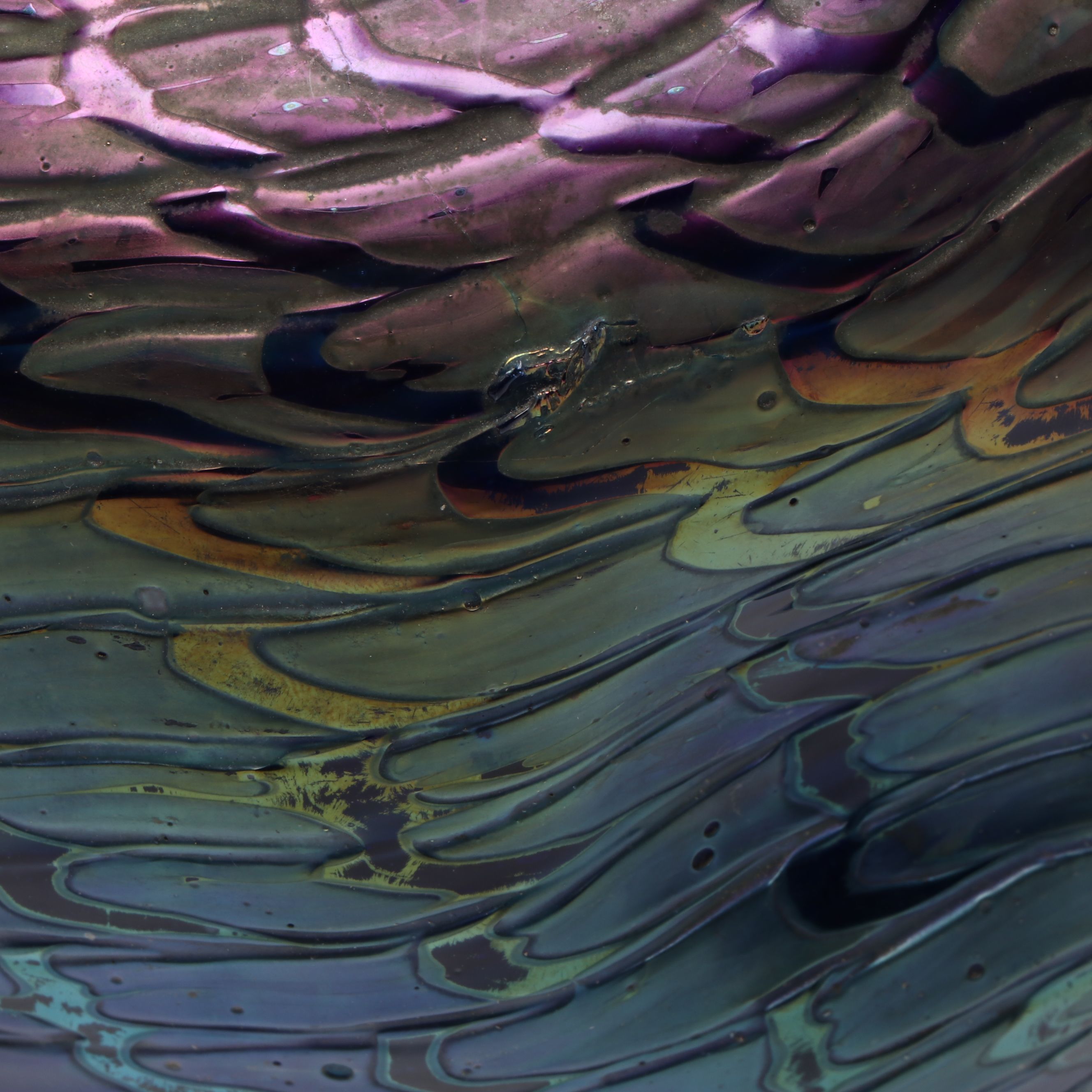 Kralik Austrian Art Glass Fish Scale Vase, Early 20th Century