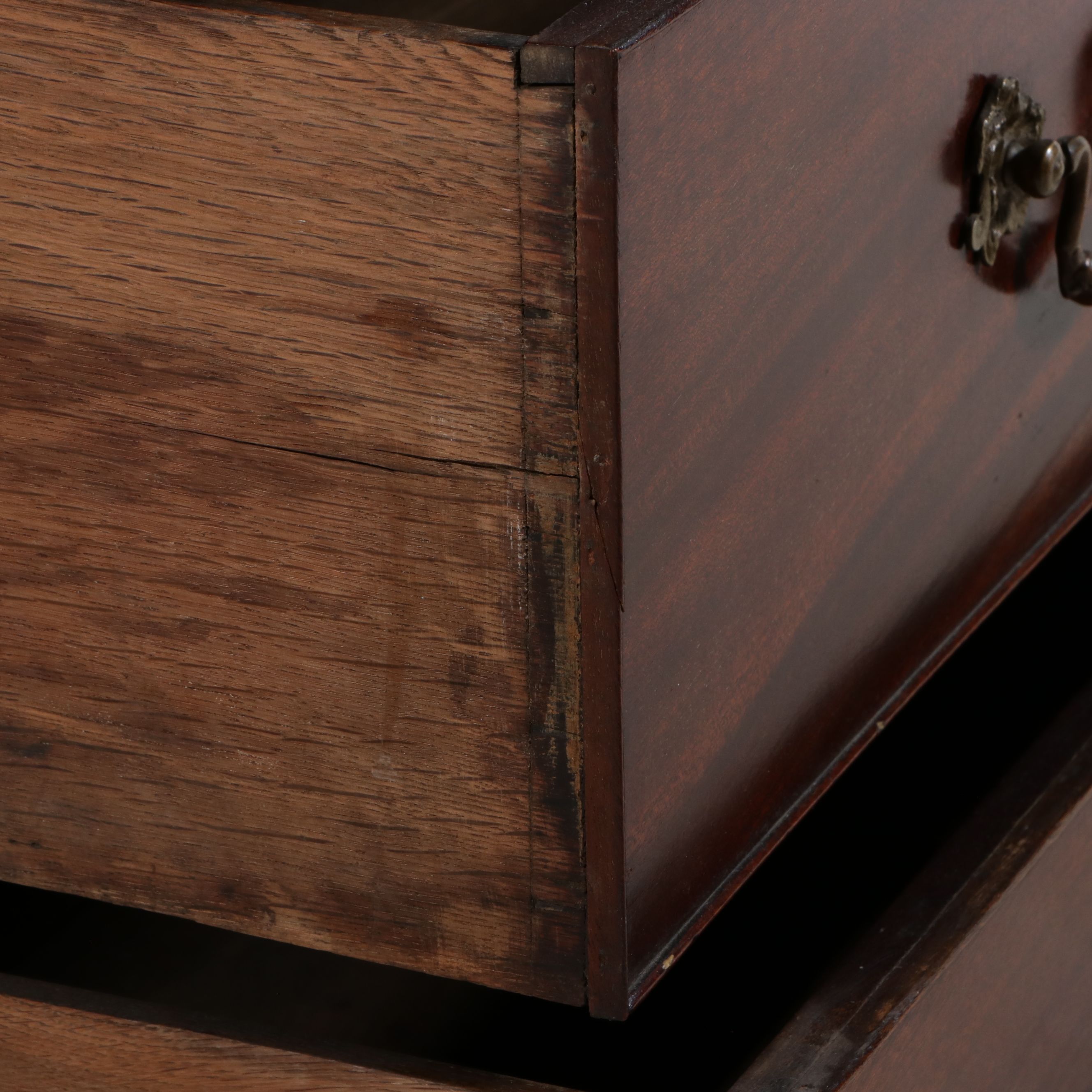 Georgian Style Marble Top Mahogany Commode