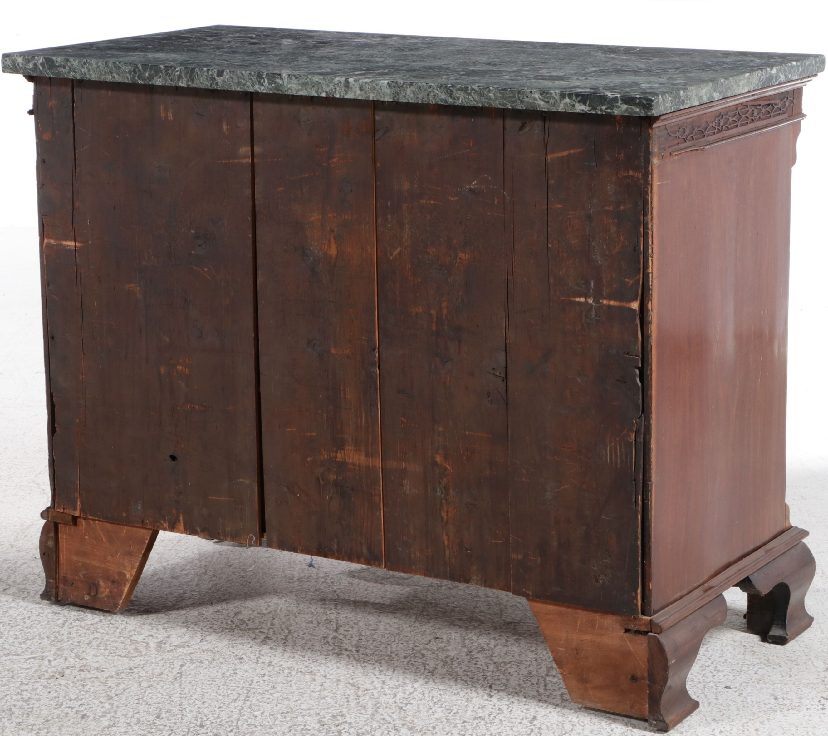 Georgian Style Marble Top Mahogany Commode