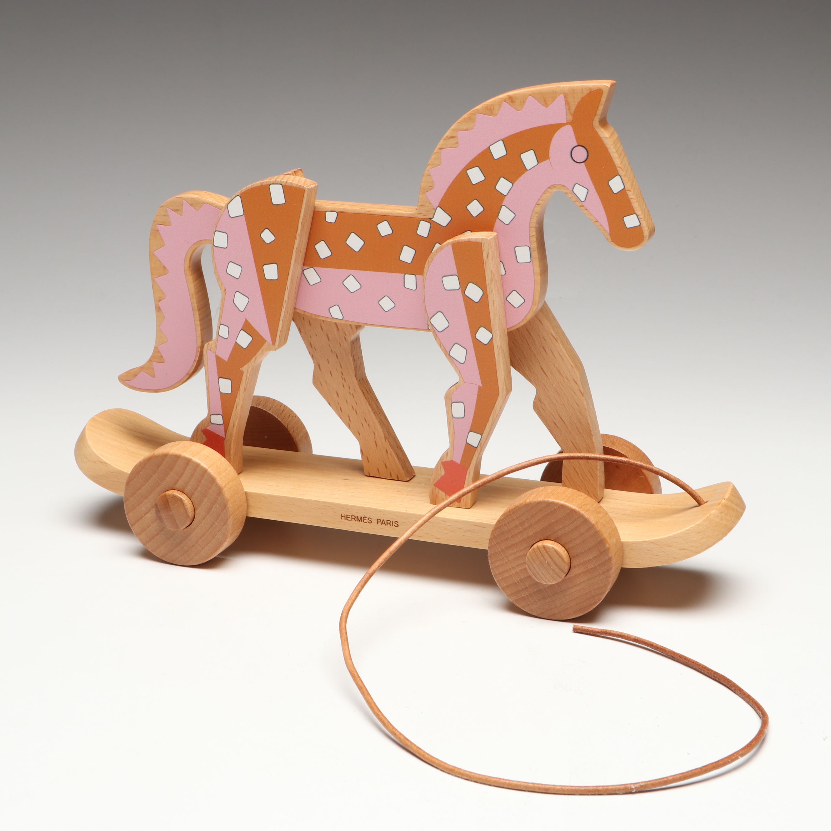Hermès Épopée Beechwood Pull-Along Horse Designed by Jan Bajtlik
