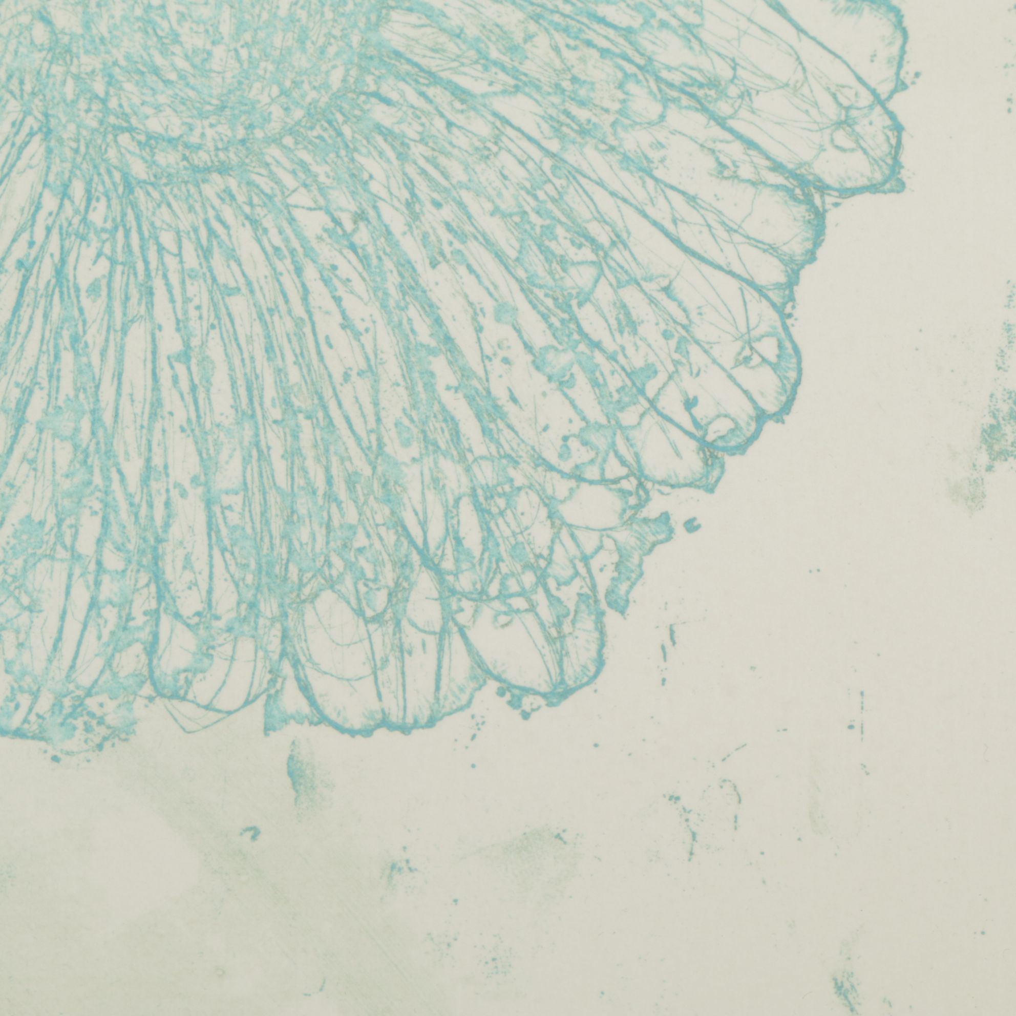 Miyuki Okawa Copper Plate Etching "Heartwarming," Late 20th Century