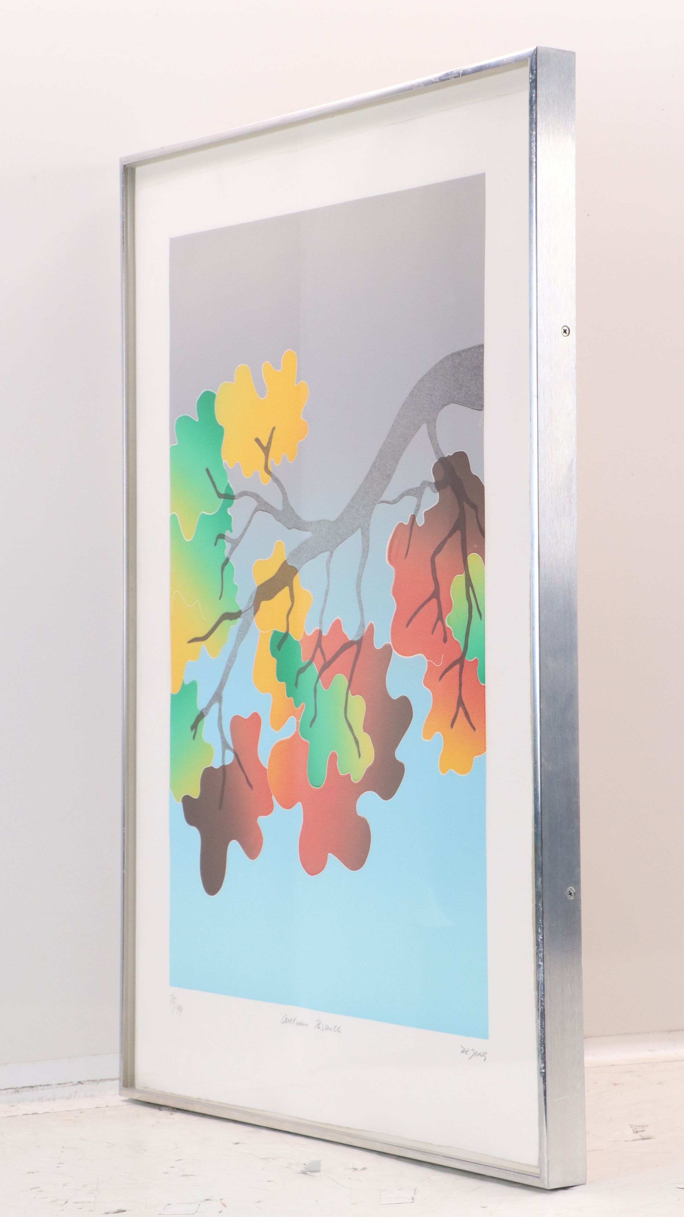 Thom De Jong Color Lithograph "Autumn Branch," Late 20th Century