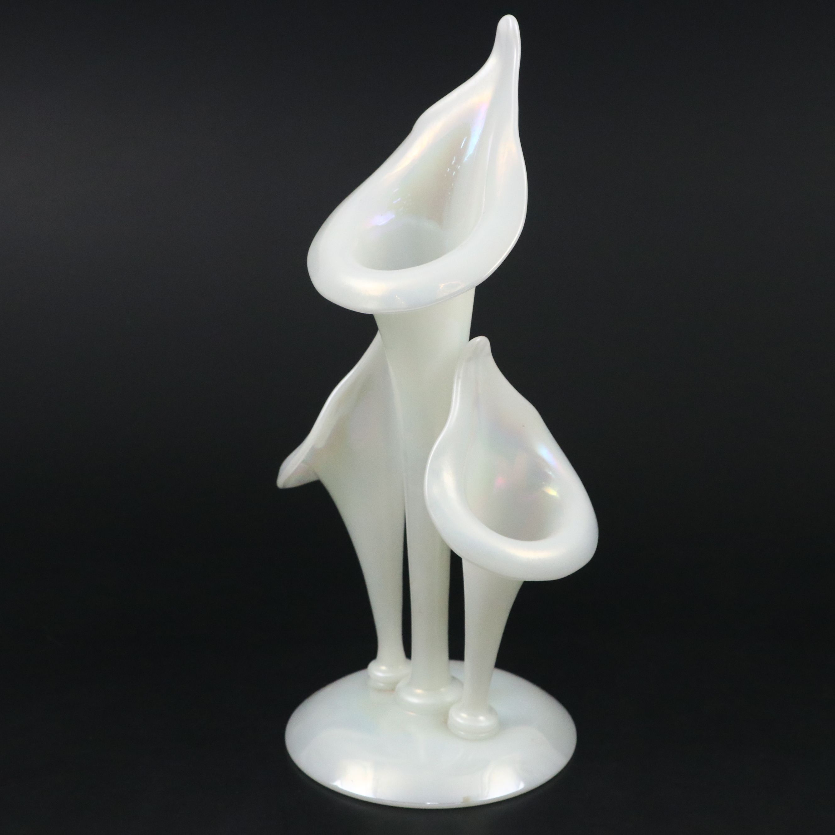 Steuben Ivrene Art Glass Jack-in-the-Pulpit Vase Designed by Frederick Carder