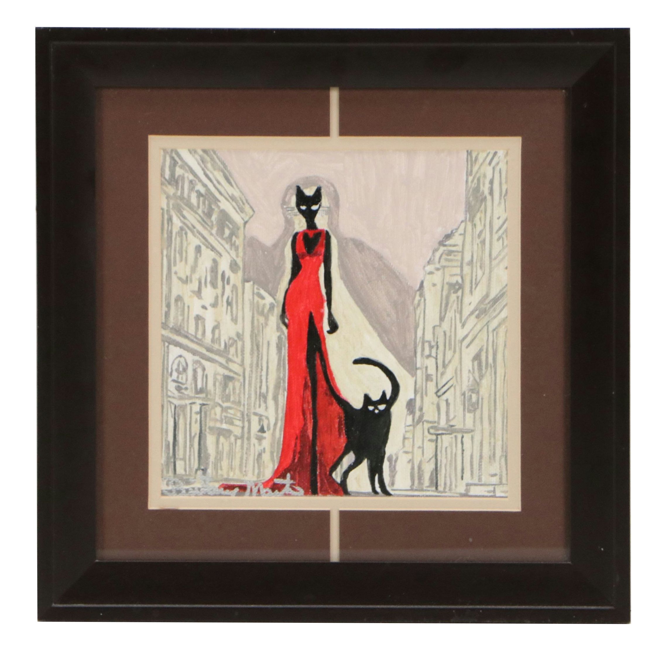 Brittony Martin Acrylic Painting of Catwalk, Circa 2026