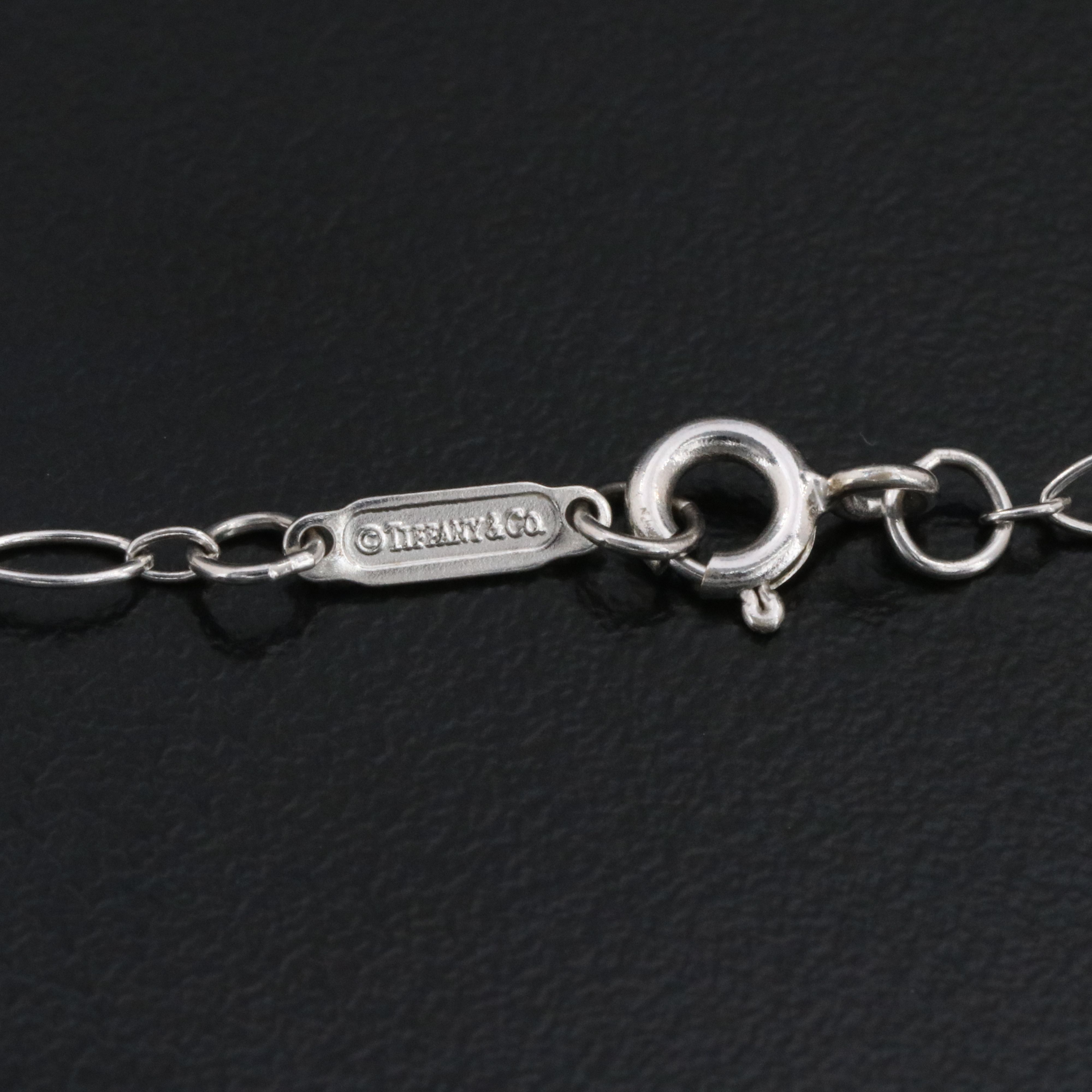 Tiffany & Co. Keys 18K Diamond Quatrefoil Key Pendant Necklace