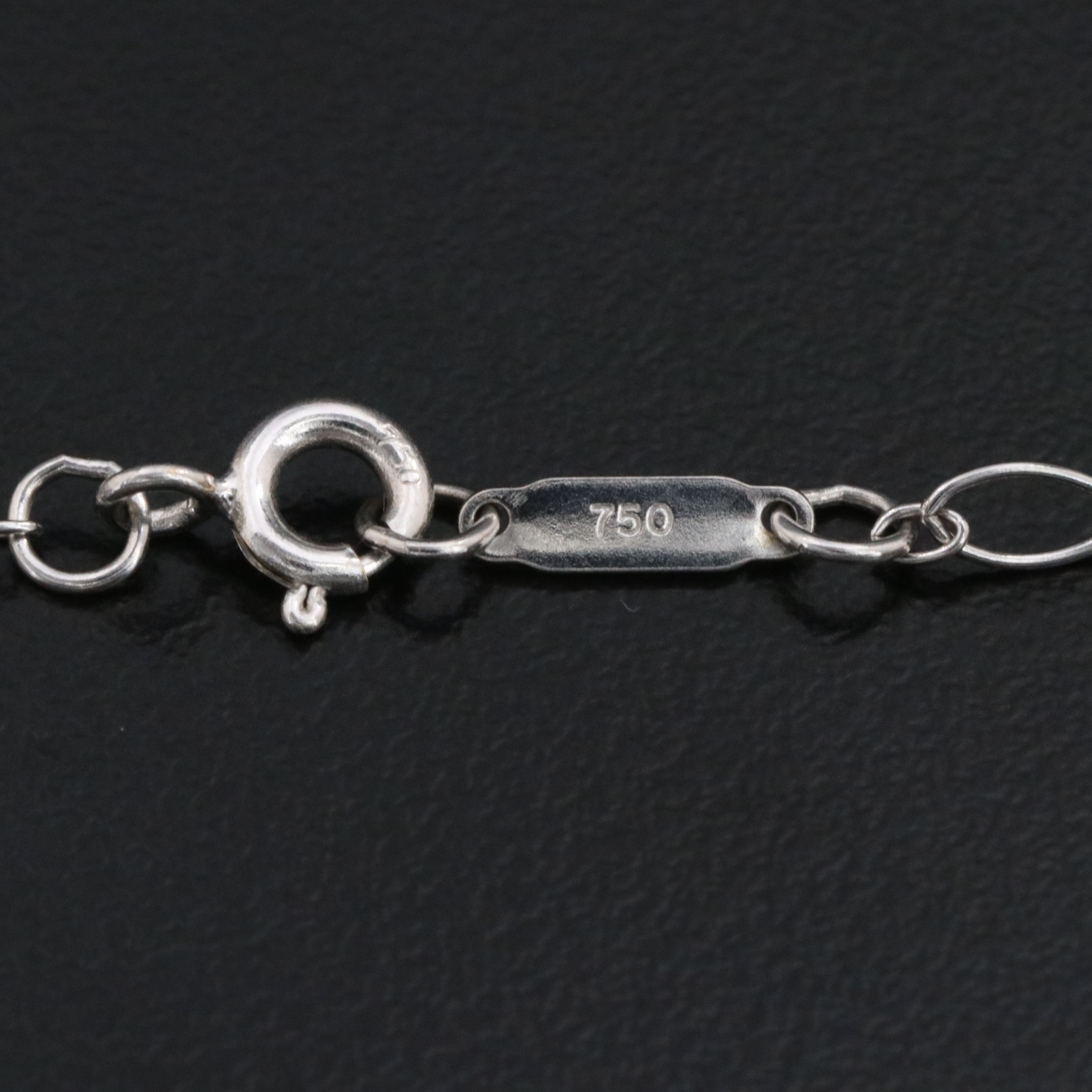 Tiffany & Co. Keys 18K Diamond Quatrefoil Key Pendant Necklace