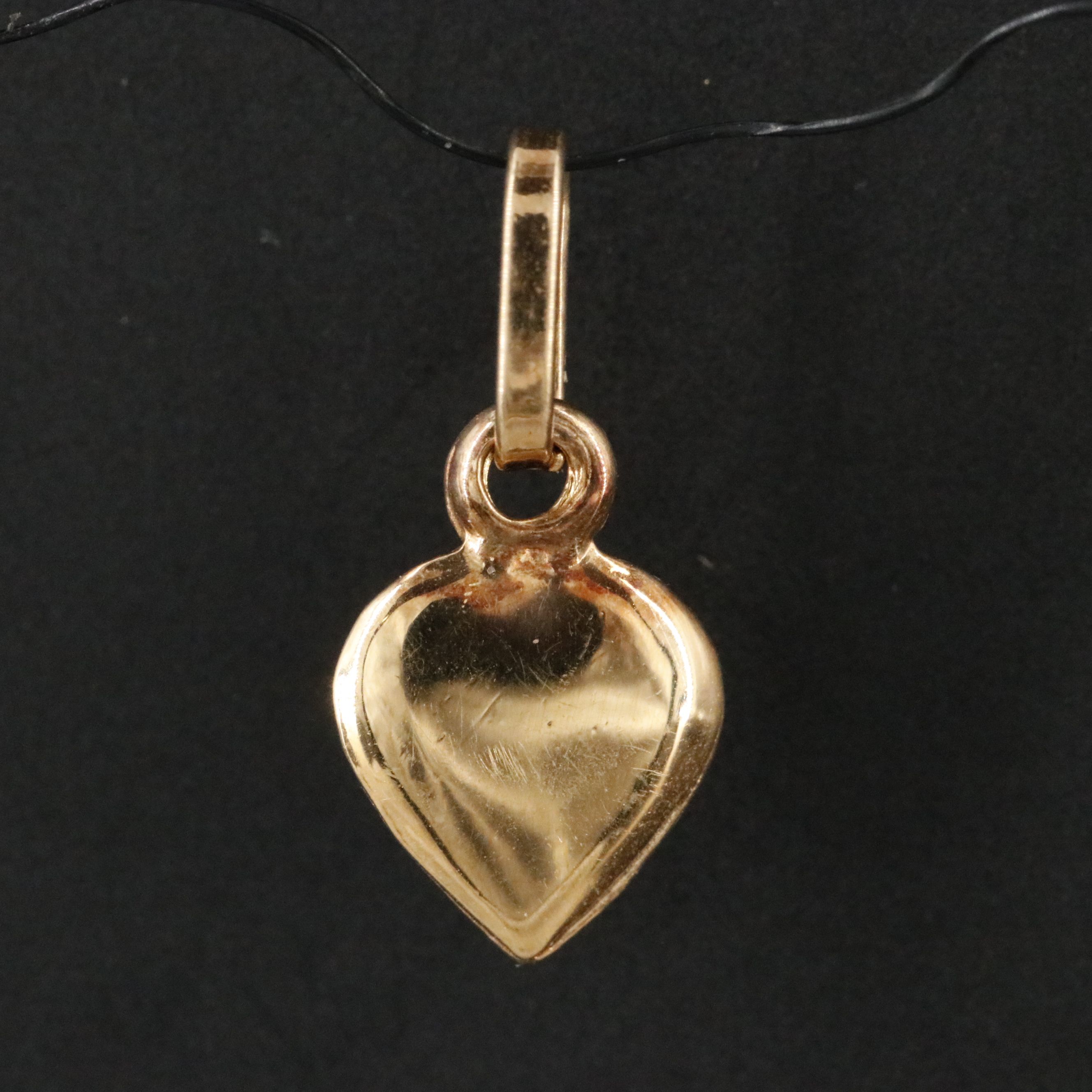 18K Heart Charm Pendant
