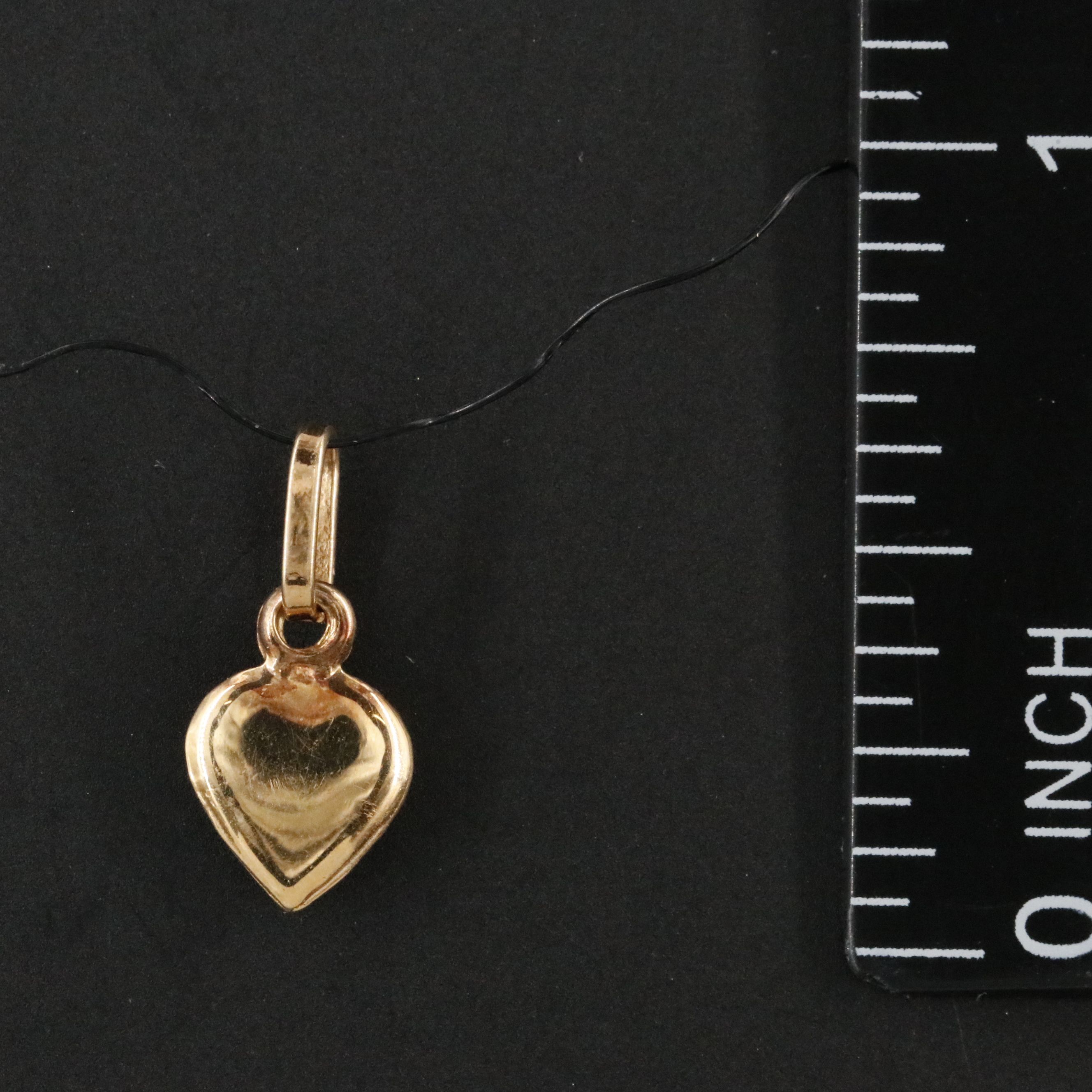 18K Heart Charm Pendant