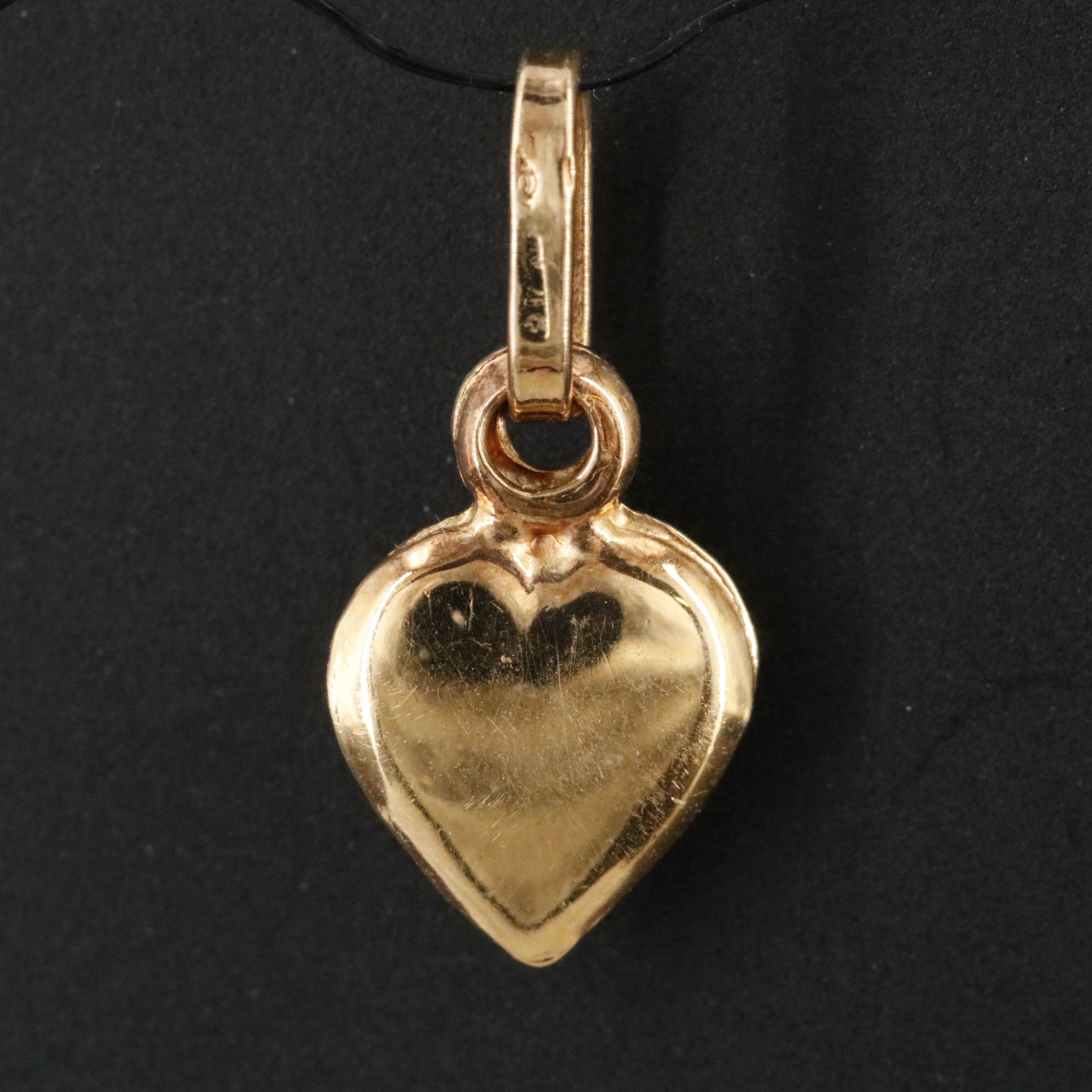 18K Heart Charm Pendant