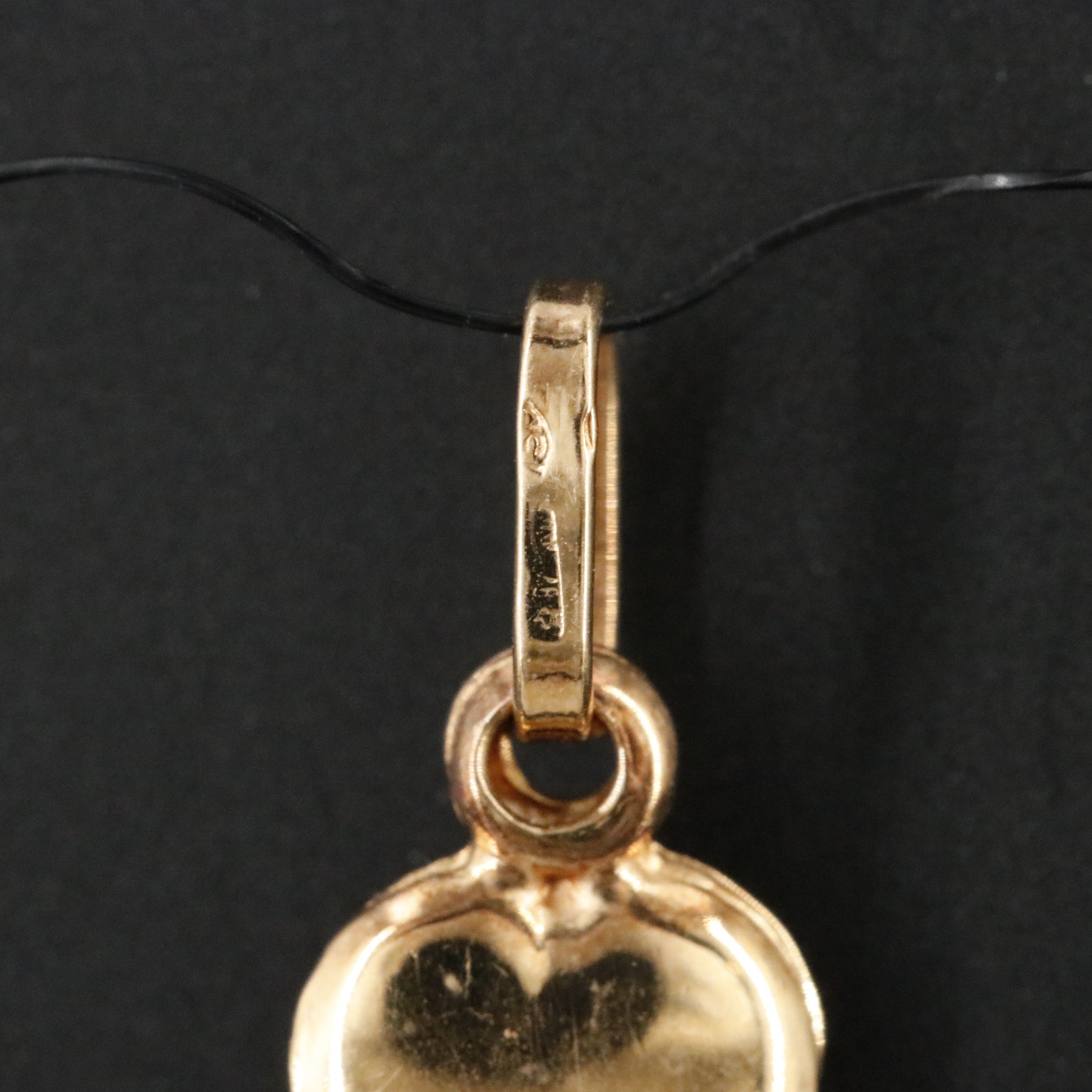 18K Heart Charm Pendant