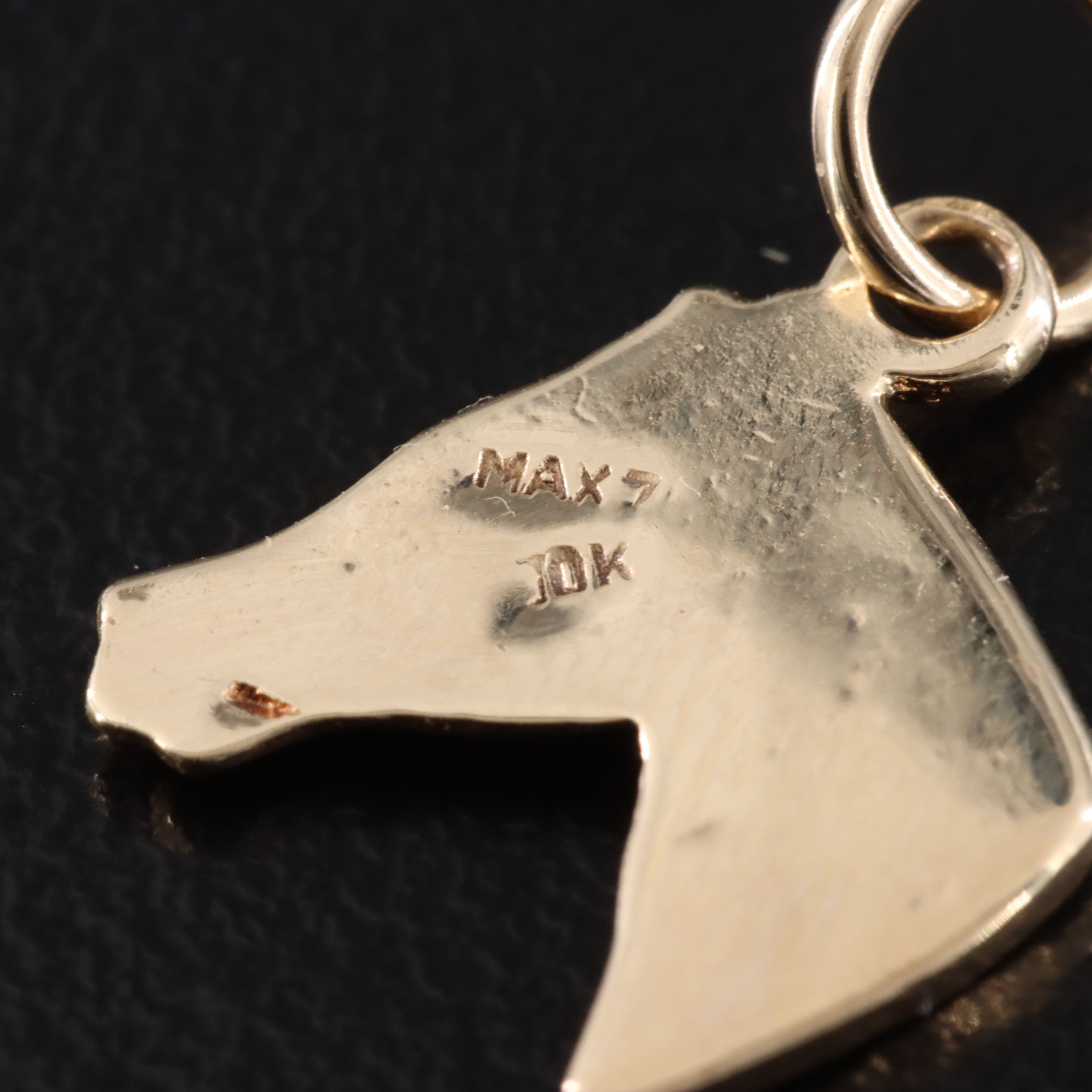 10K Horse Head Pendant