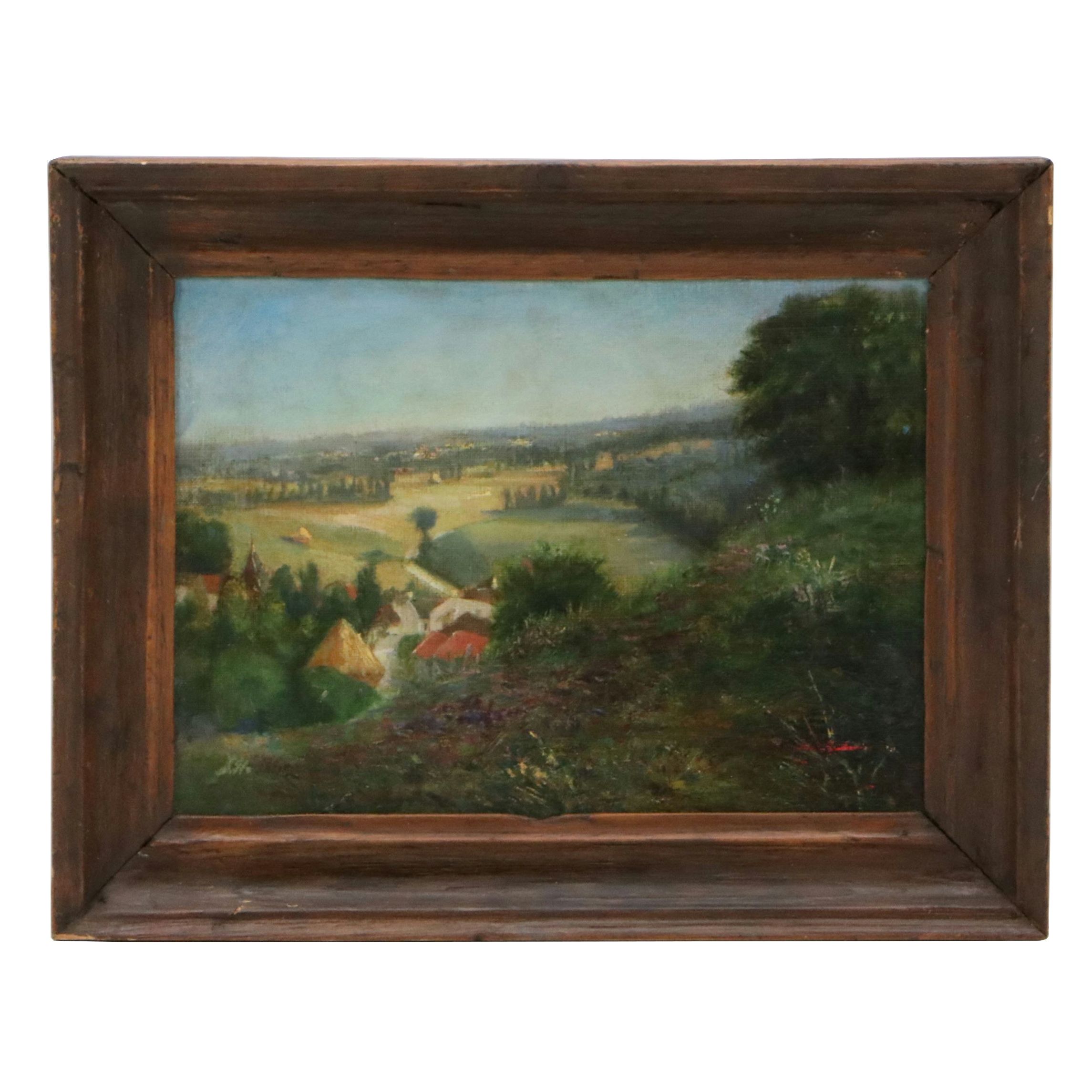 French School Landscape Oil Painting, Early 20th Century
