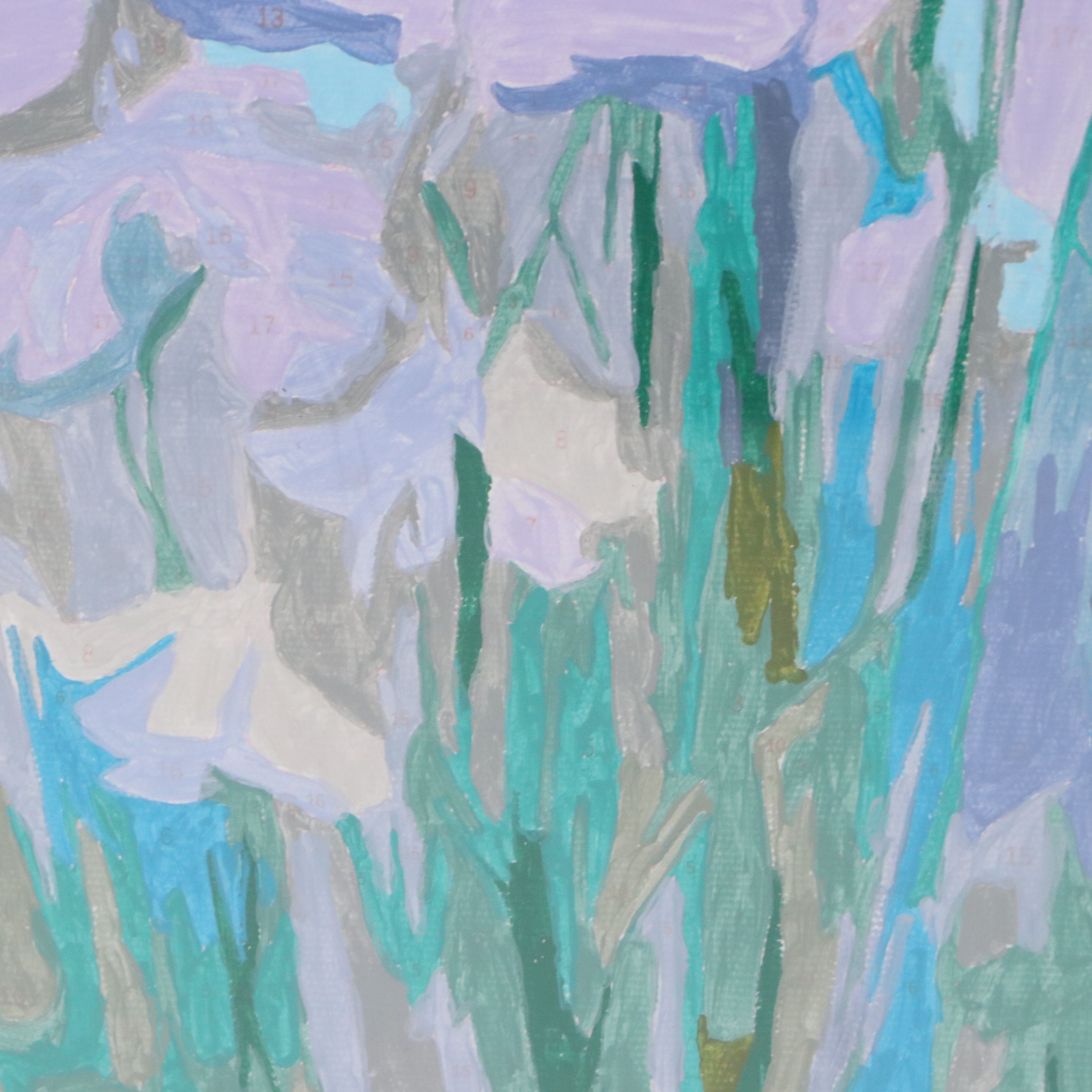 Brittony Martin Acrylic Painting of Aquatic Plants, Circa 2026