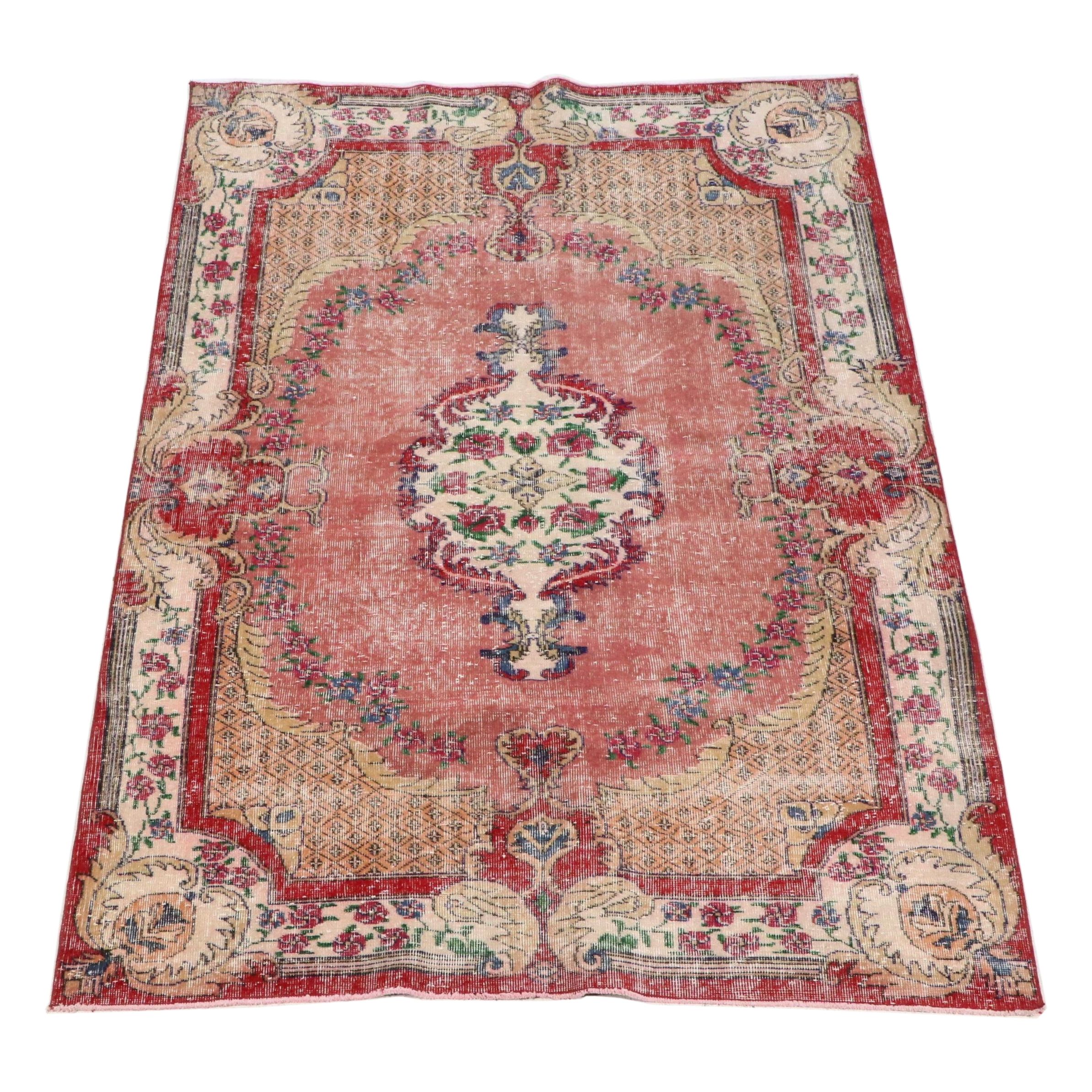 5'9 x 8'7 Hand-Knotted Turkish Area Rug