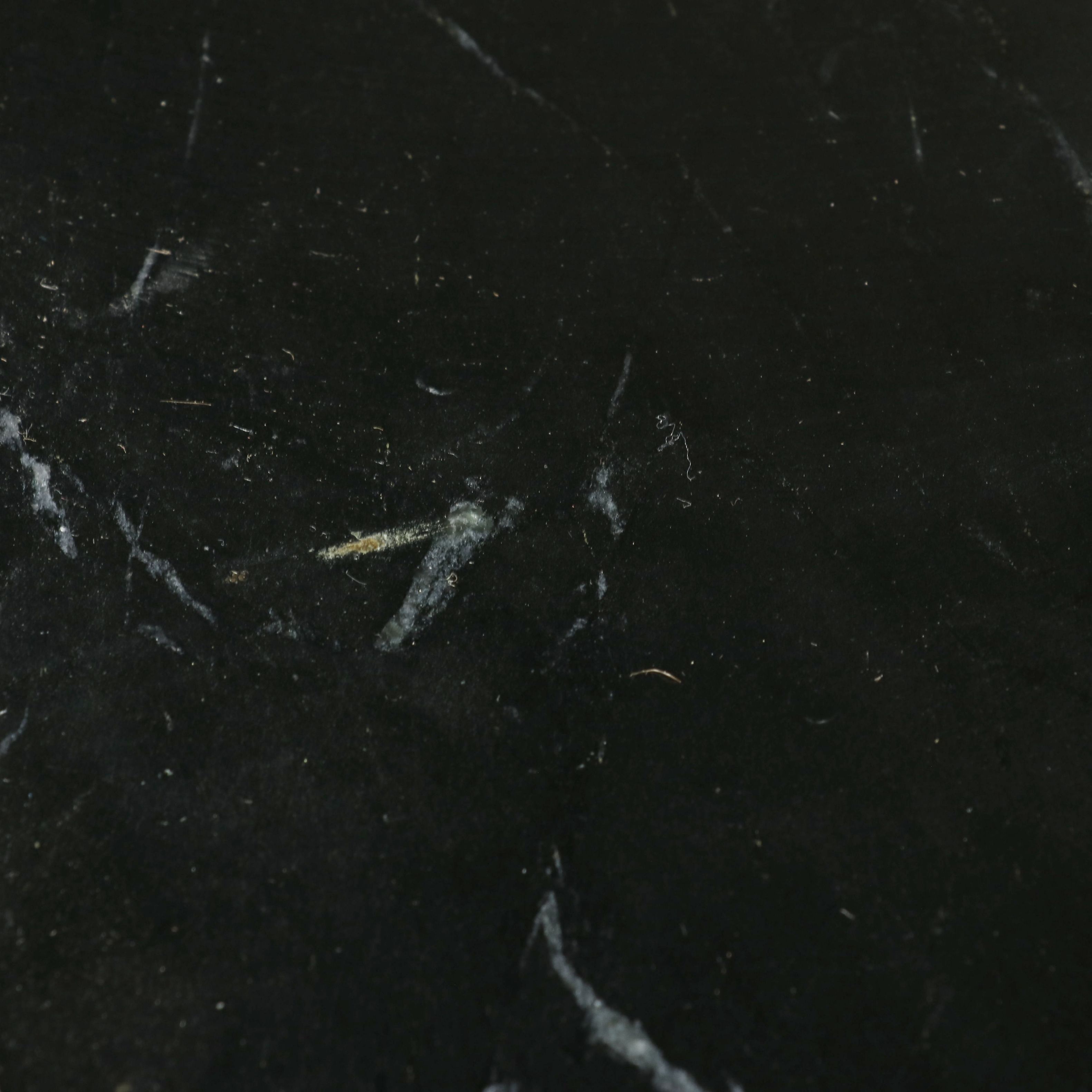 Mid Century Modern Style Black Marble Two-Tiered End Table