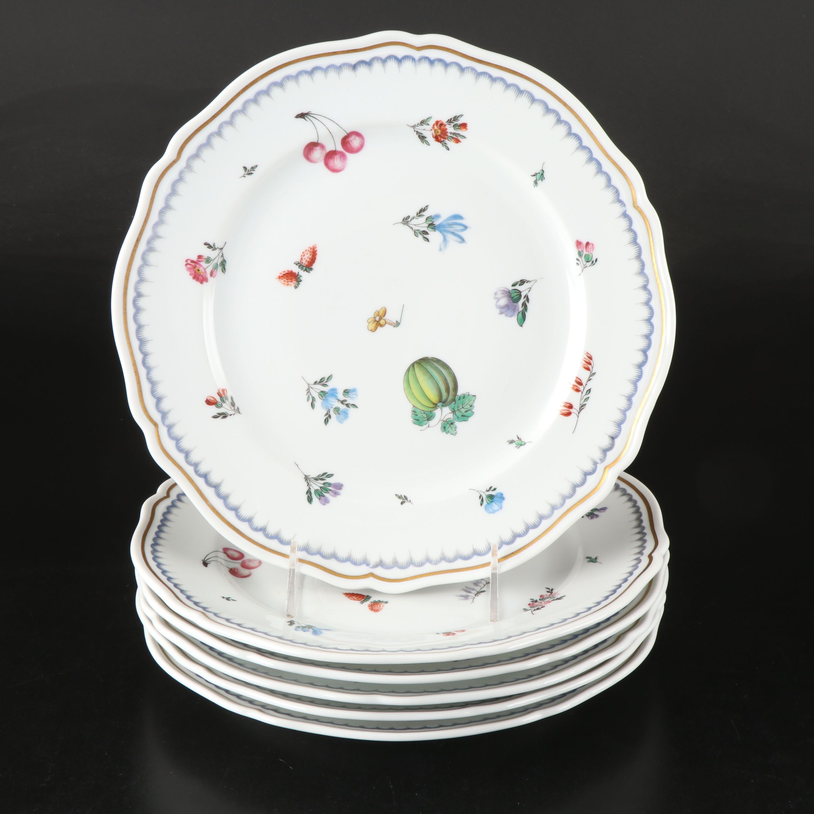 Richard Ginori "Italian Fruits" Porcelain Dinnerware, Mid to Late 20th Century