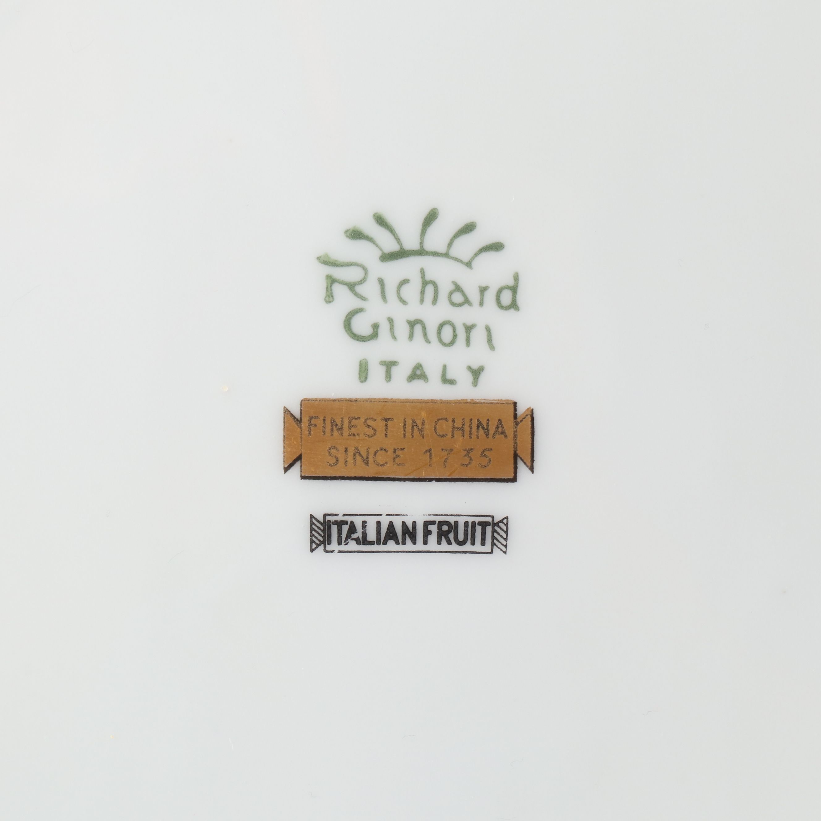 Richard Ginori "Italian Fruits" Porcelain Dinnerware, Mid to Late 20th Century